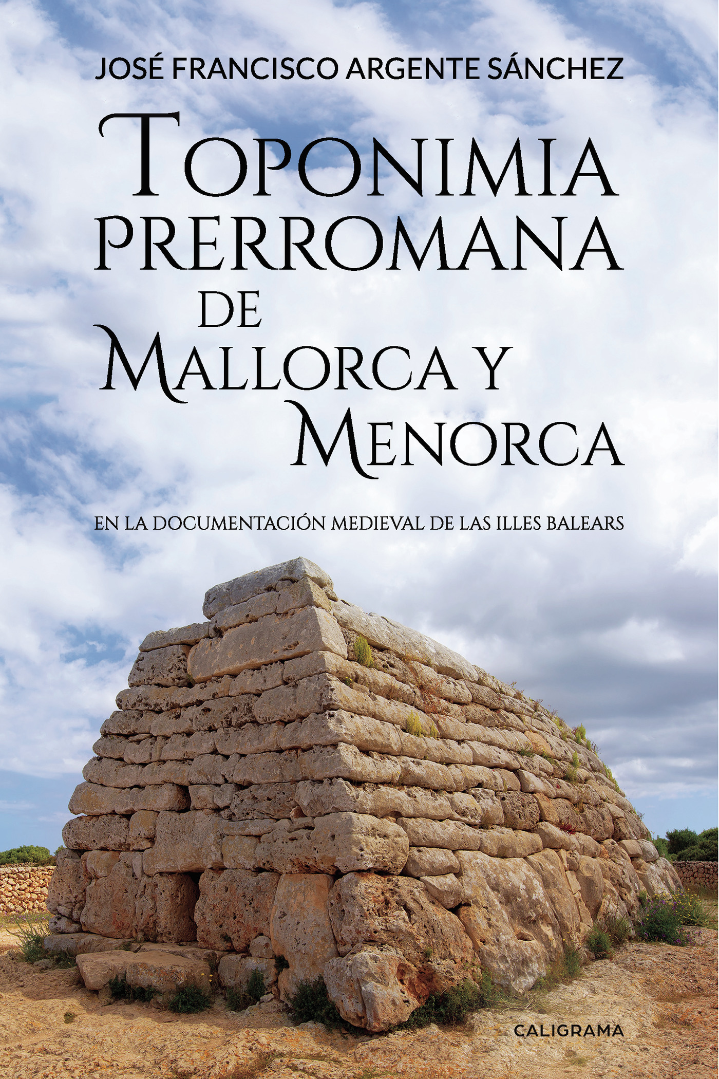 Portada de Toponimia Prerromana de Mallorca y Menorca · José Francisco Argente Sánchez