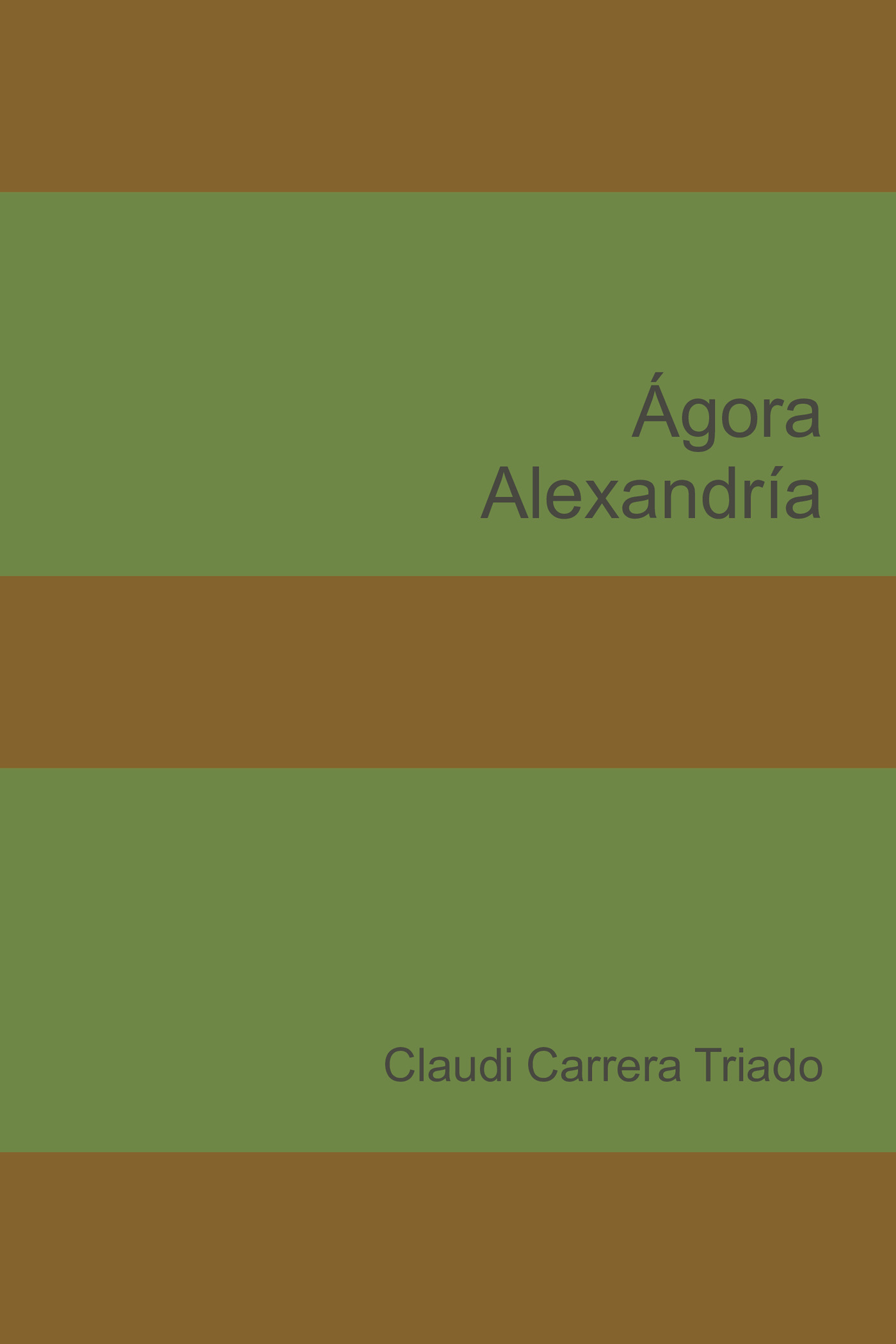 Portada de Ágora Alexandría
