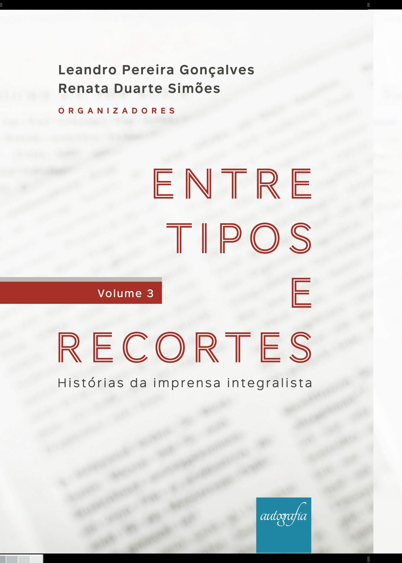 Portada de Entre tipos e recortes · Leandro Pereira Gonçalves
