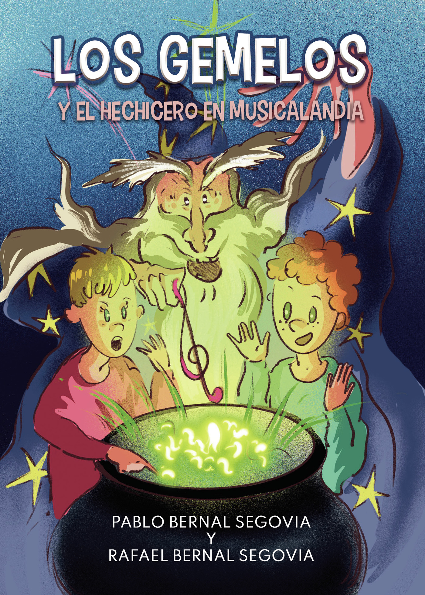 Portada de Los gemelos y el hechicero en Musicalandia