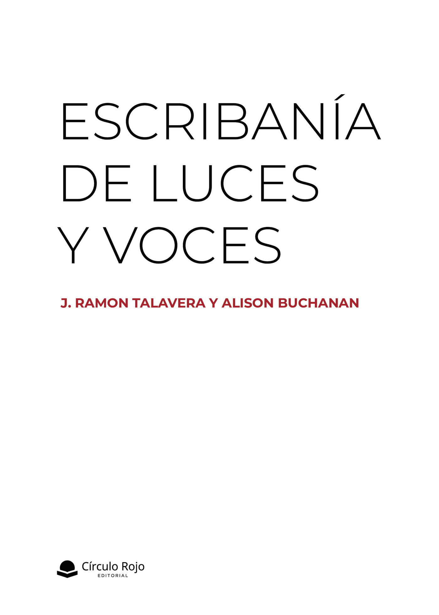 Portada de Escribanía de luces y voces
