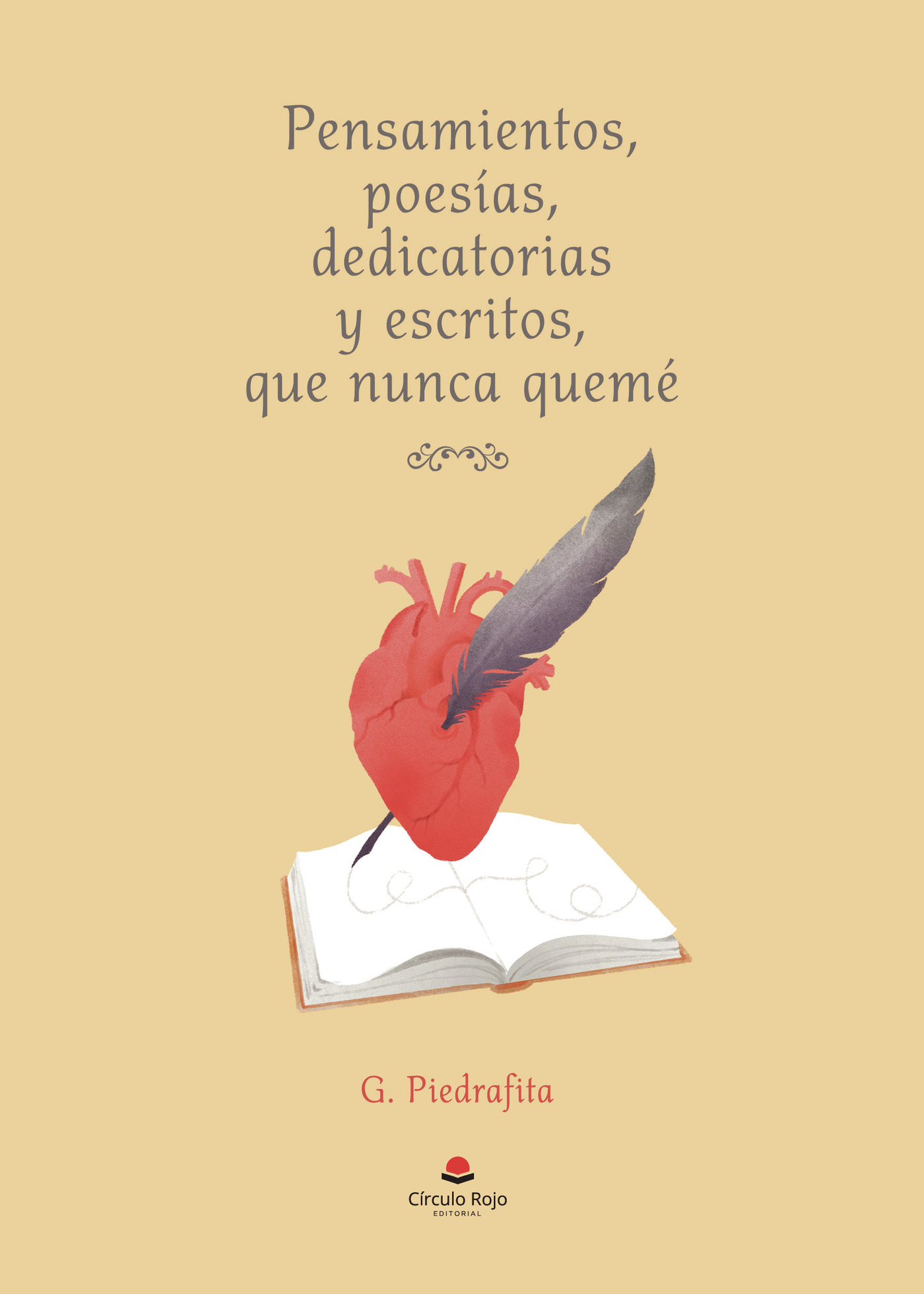 Portada de Pensamientos, poesías, dedicatorias y escritos, que nunca quemé