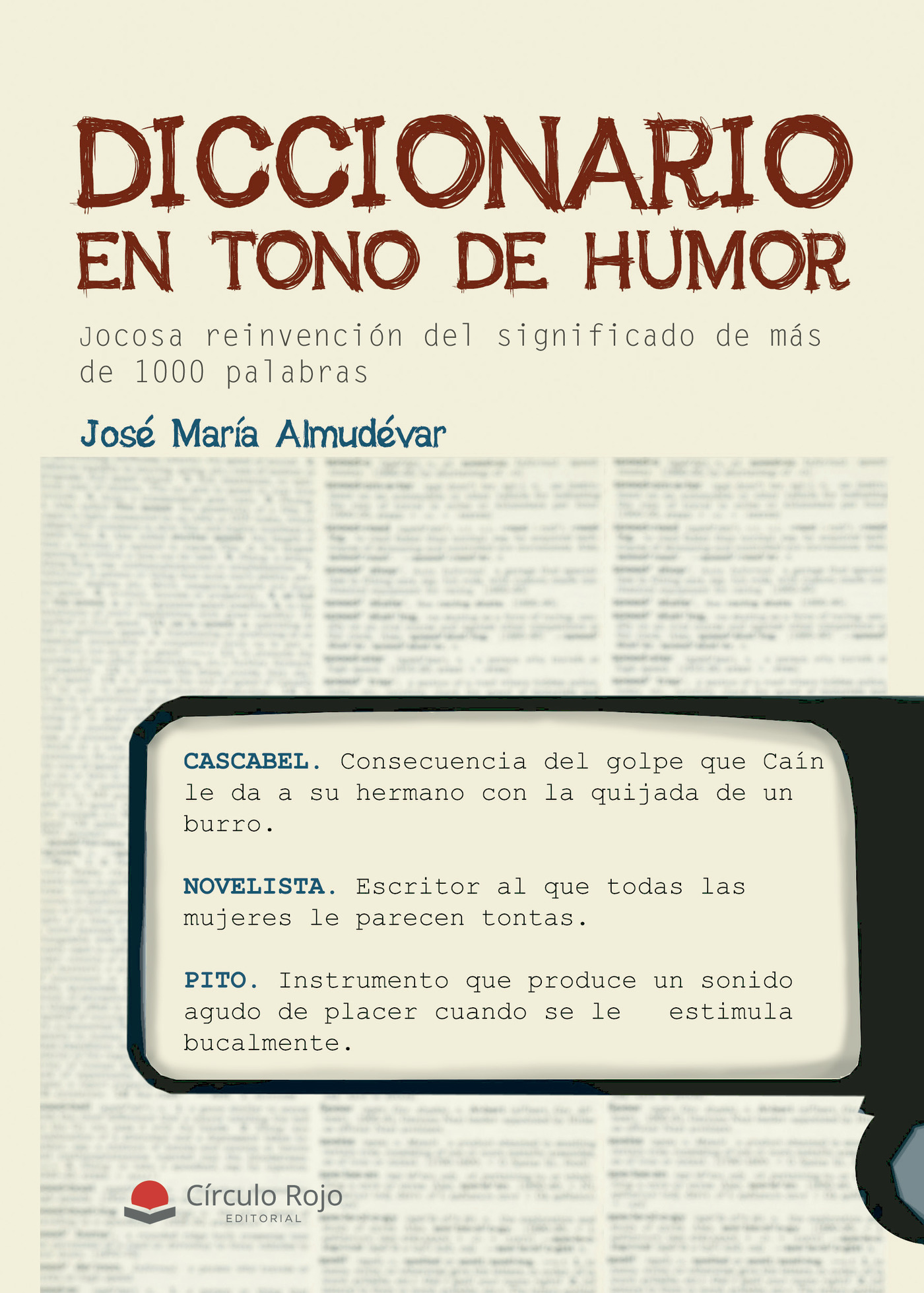 Portada de Diccionario en tono de humor