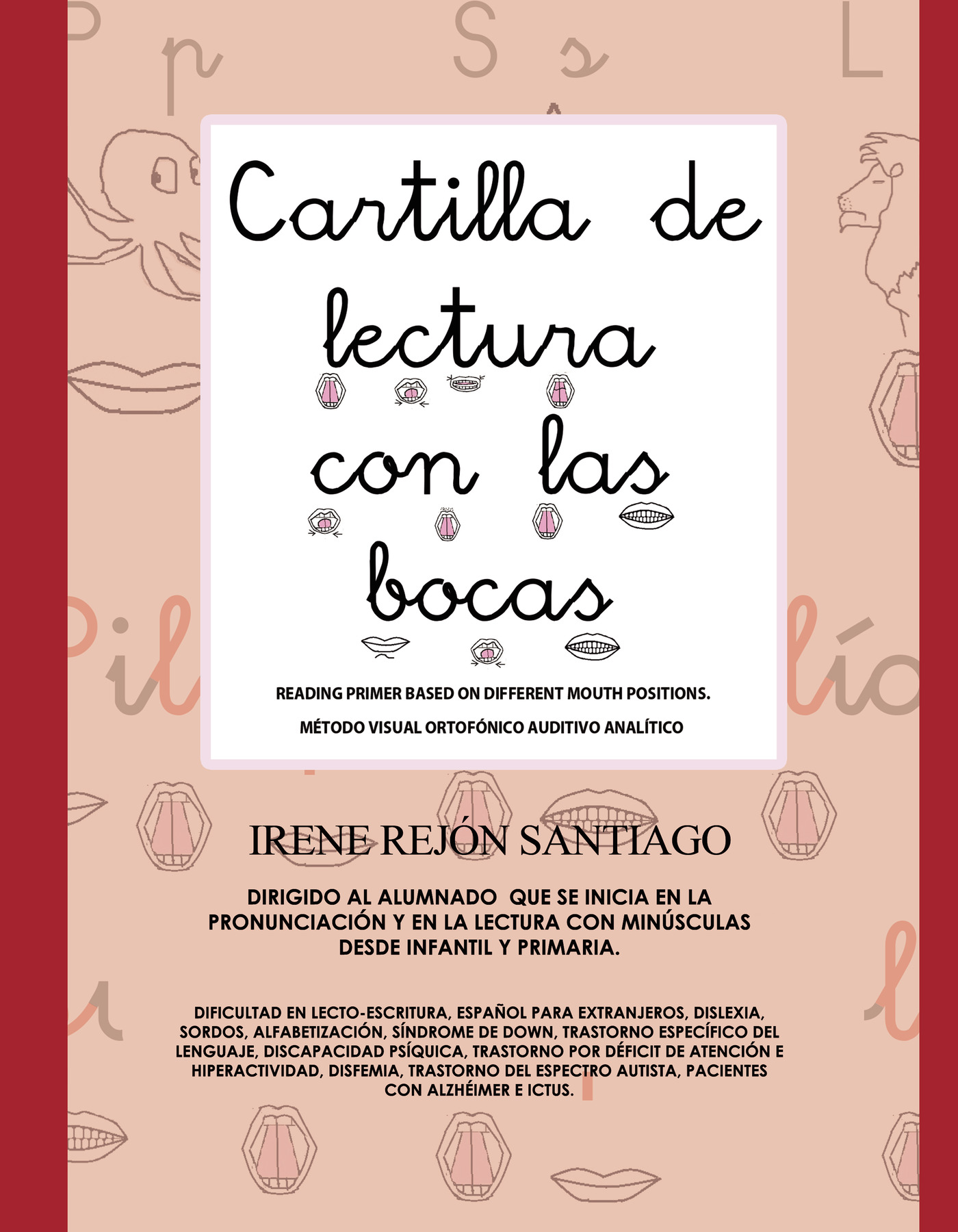 Portada de Cartilla de lectura con las bocas (minúsculas)