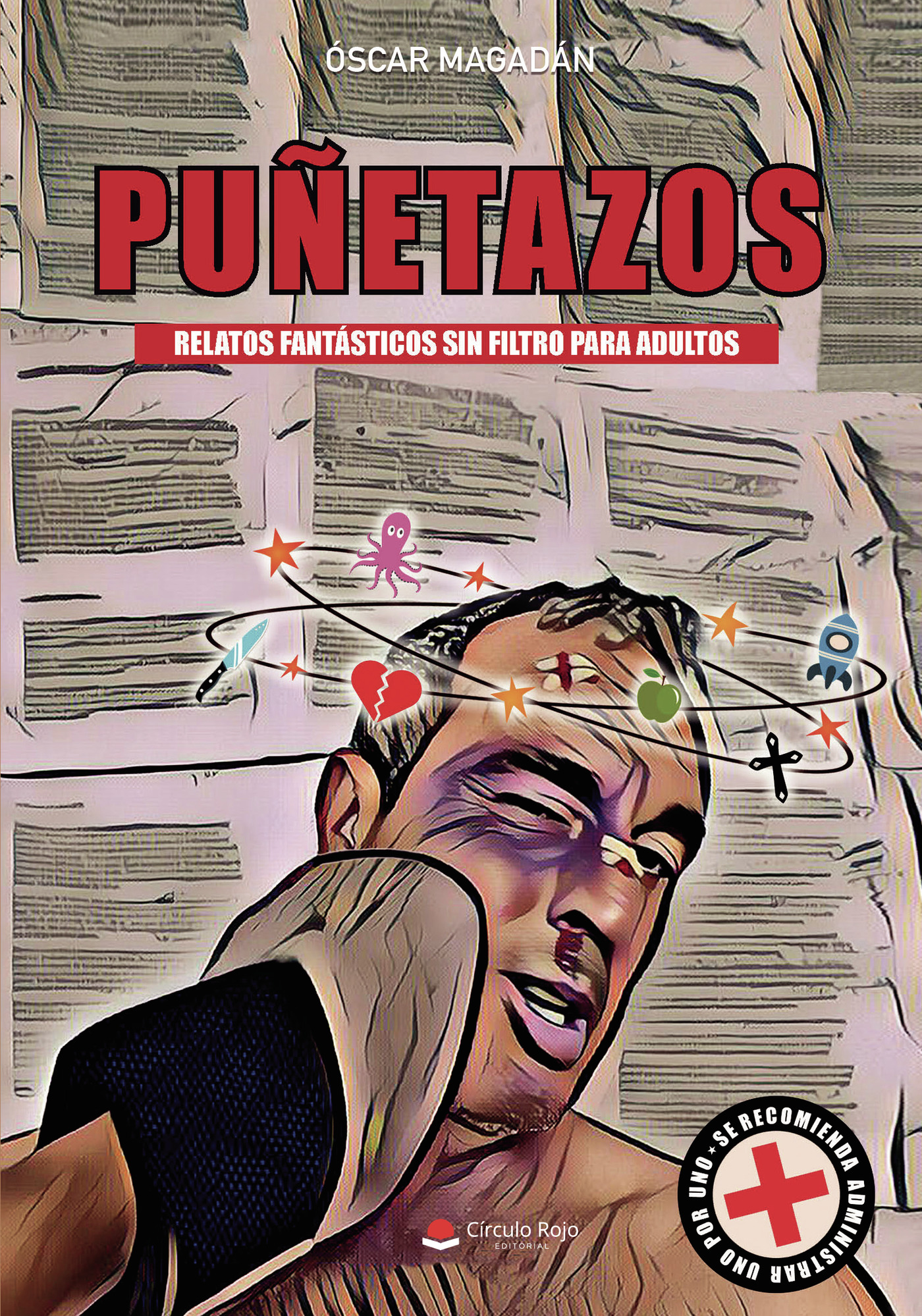 Portada de Puñetazos. Relatos fantásticos sin filtro para adultos · Óscar Magadán