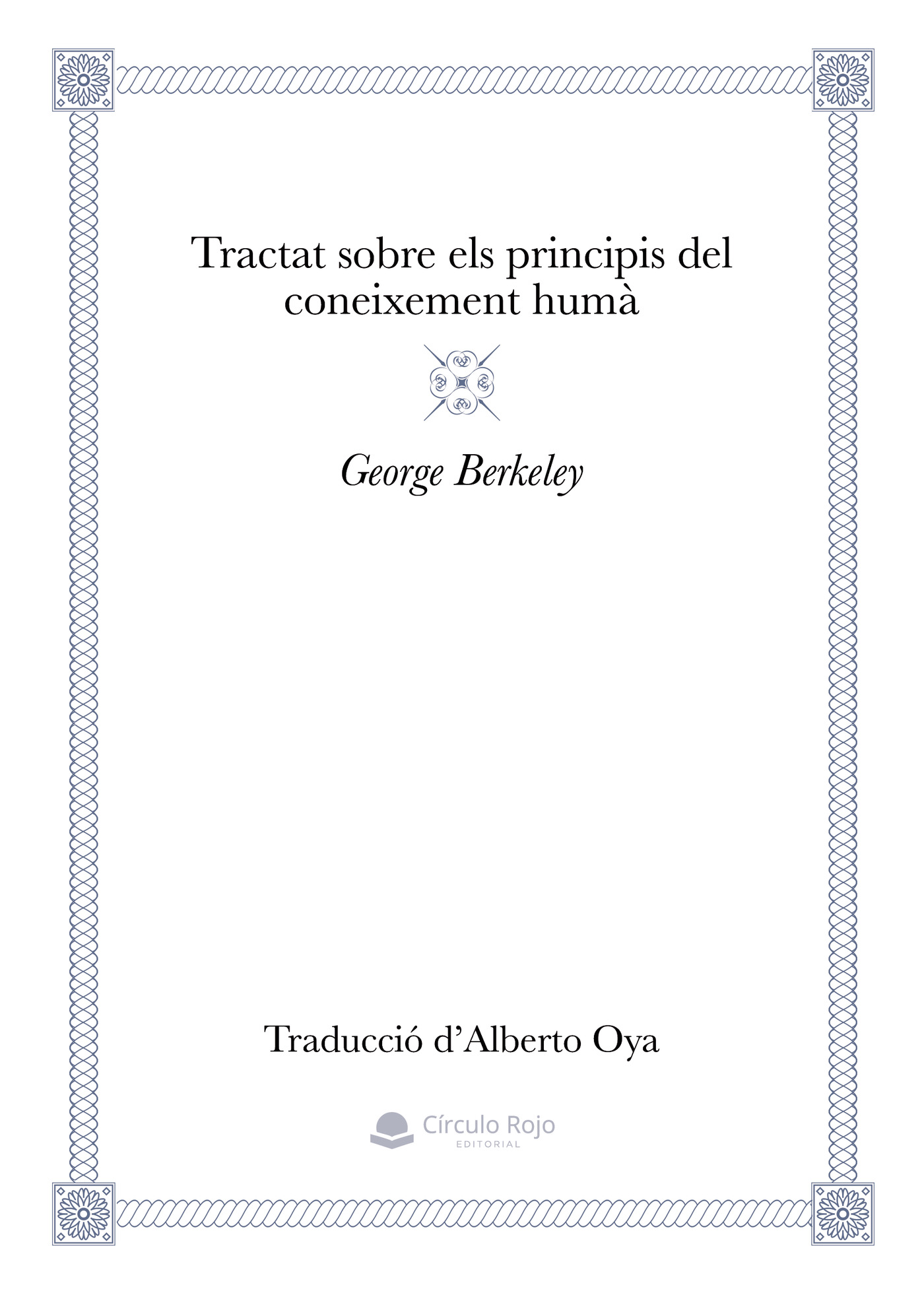 Portada de Tractat sobre els principis del coneixement humà