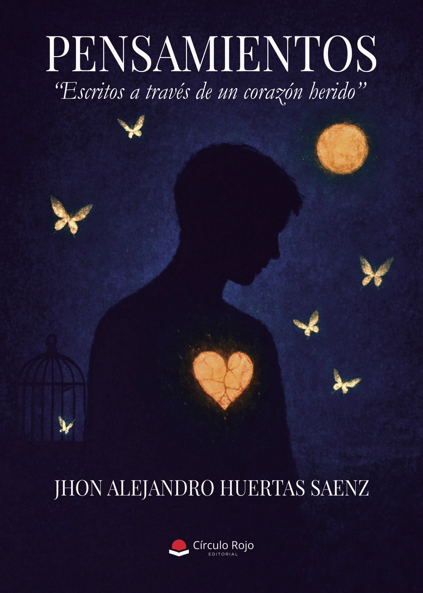 Portada de PENSAMIENTOS. Escritos a través de un corazón herido
