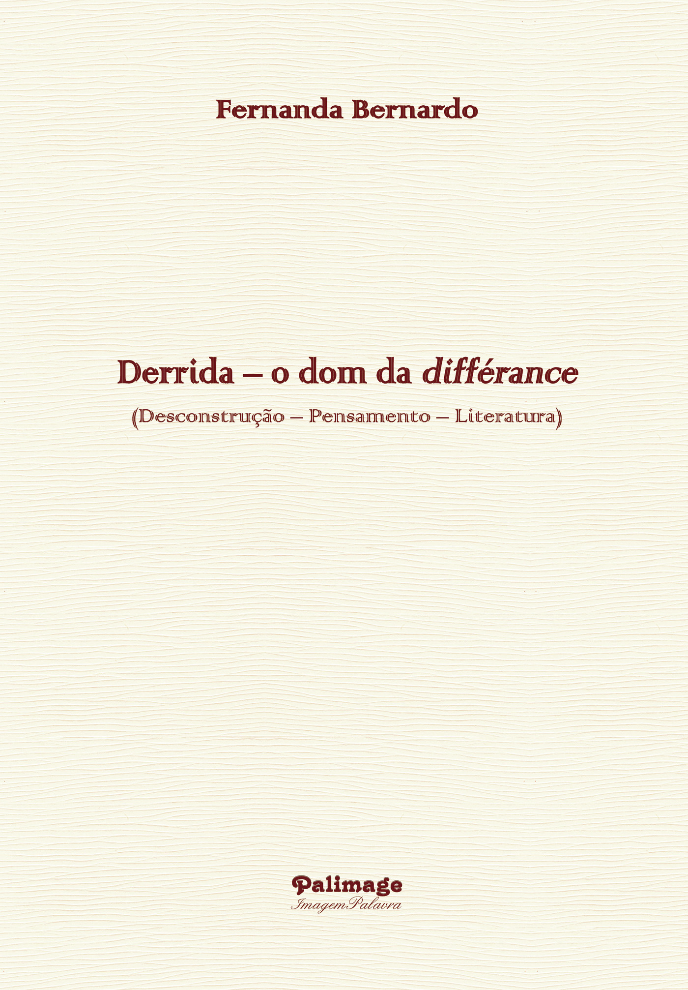 Portada de Derrida o dom da différance