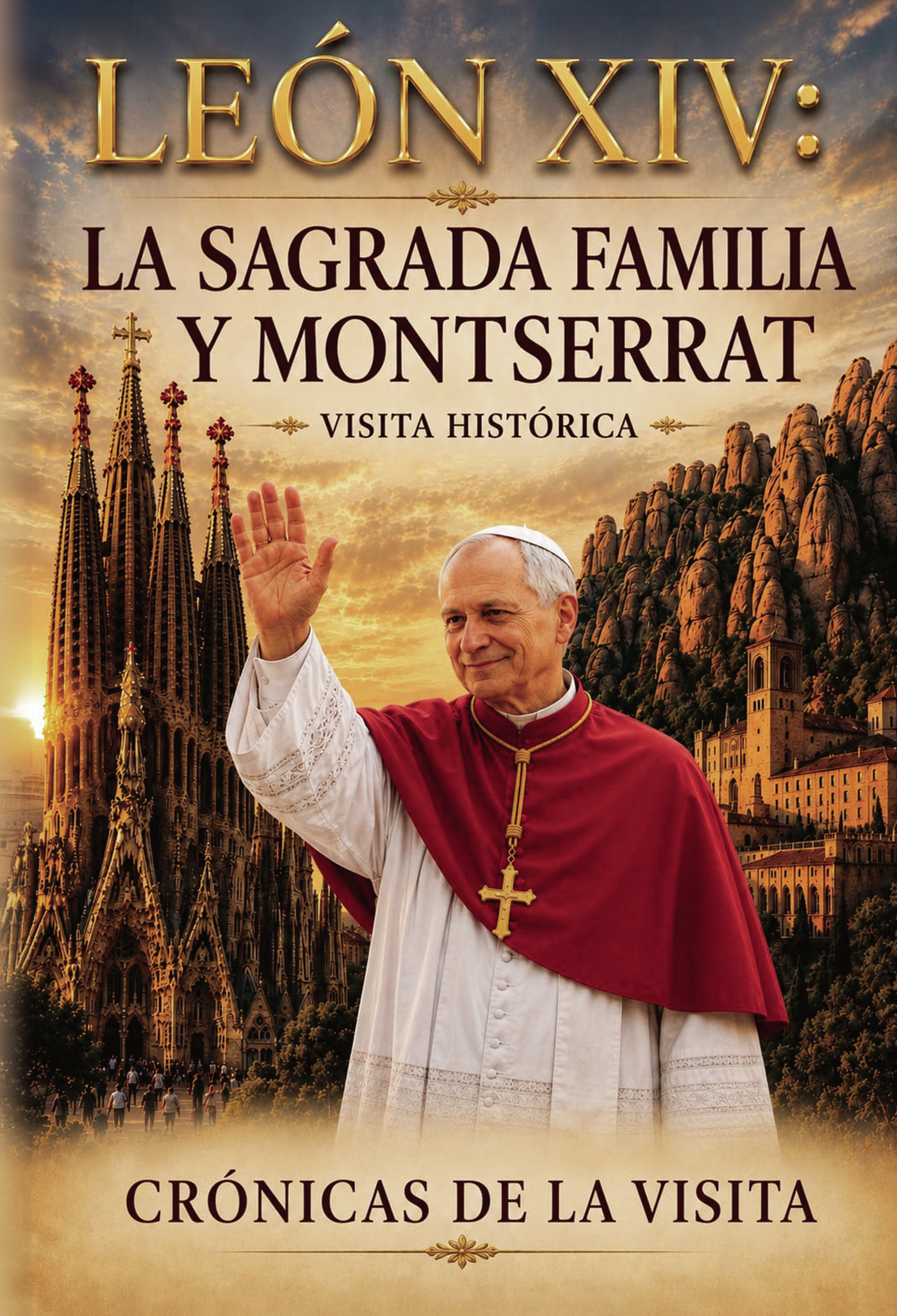 Portada de León XIV La Sagrada Familia y Montserrat