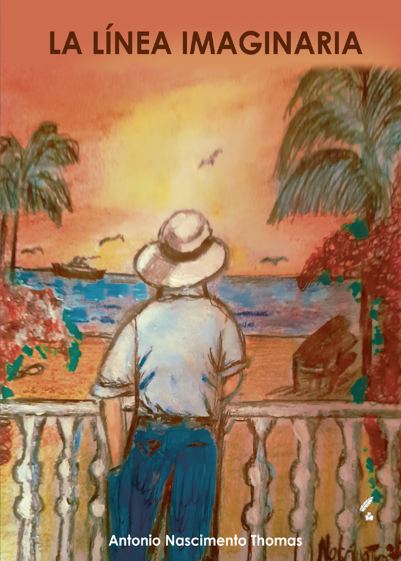 Portada de La línea imaginaria · Antonio Nascimento Thomas