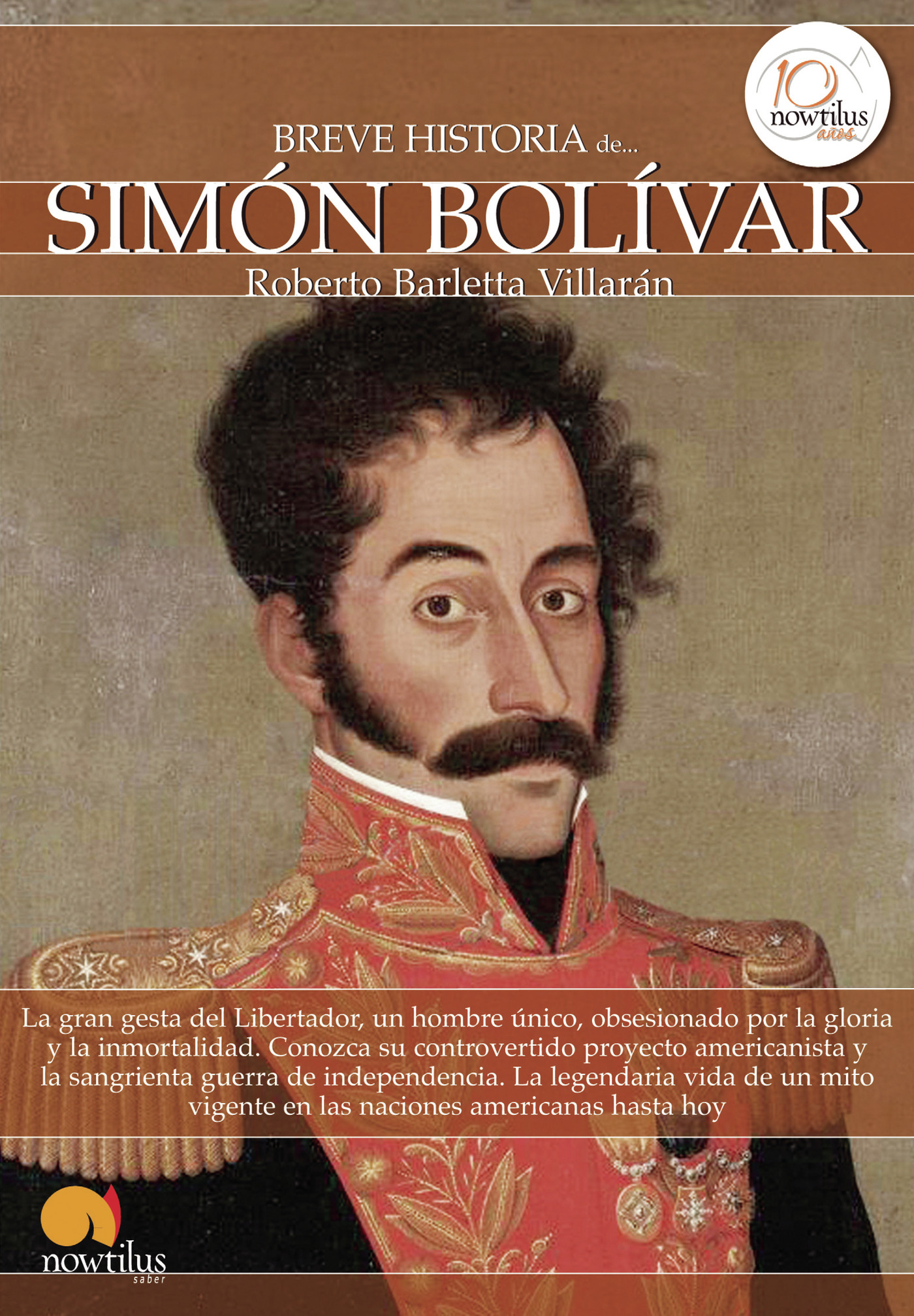Portada de Breve historia de Simón Bolívar