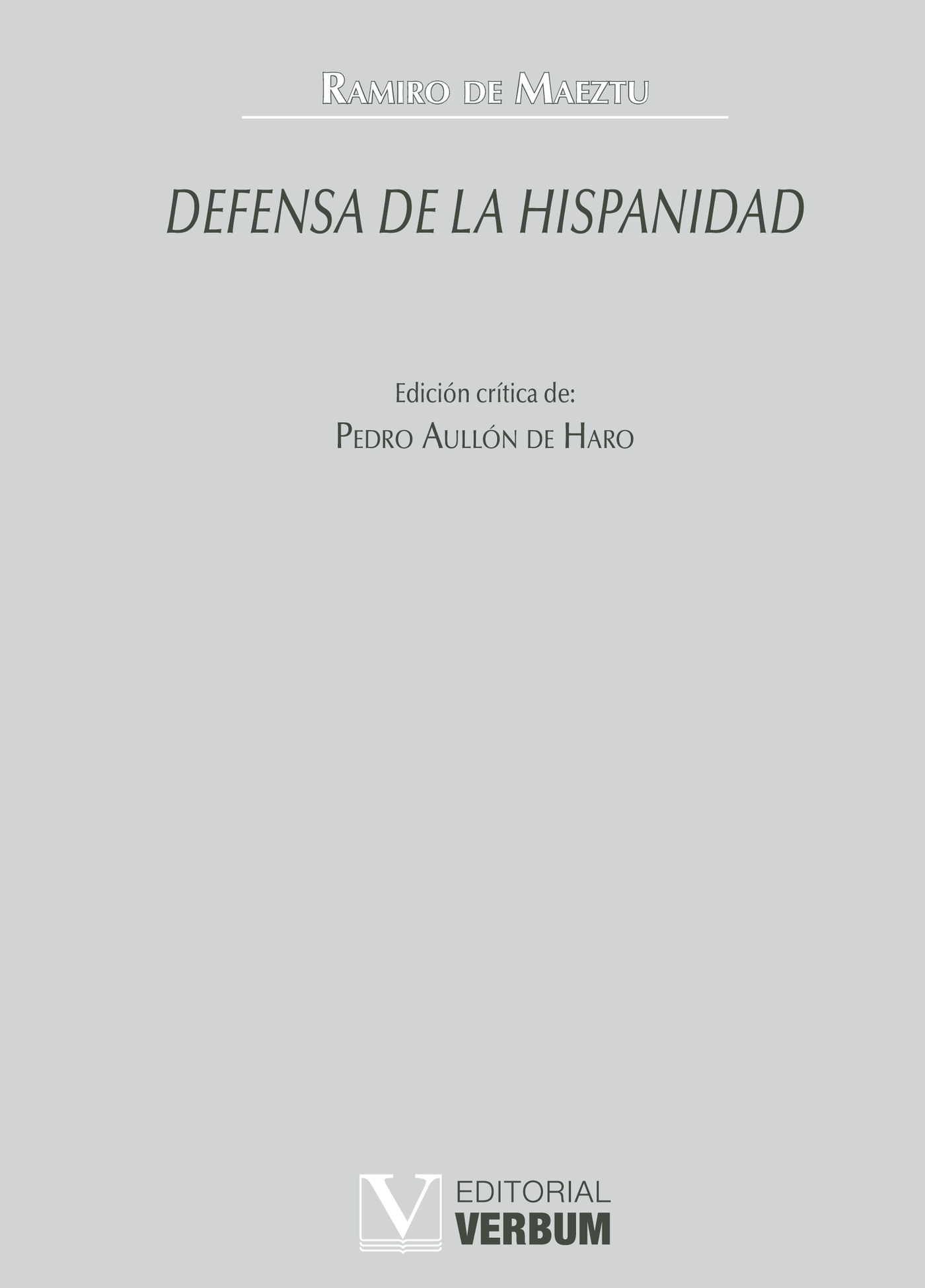 Portada de Defensa de la hispanidad