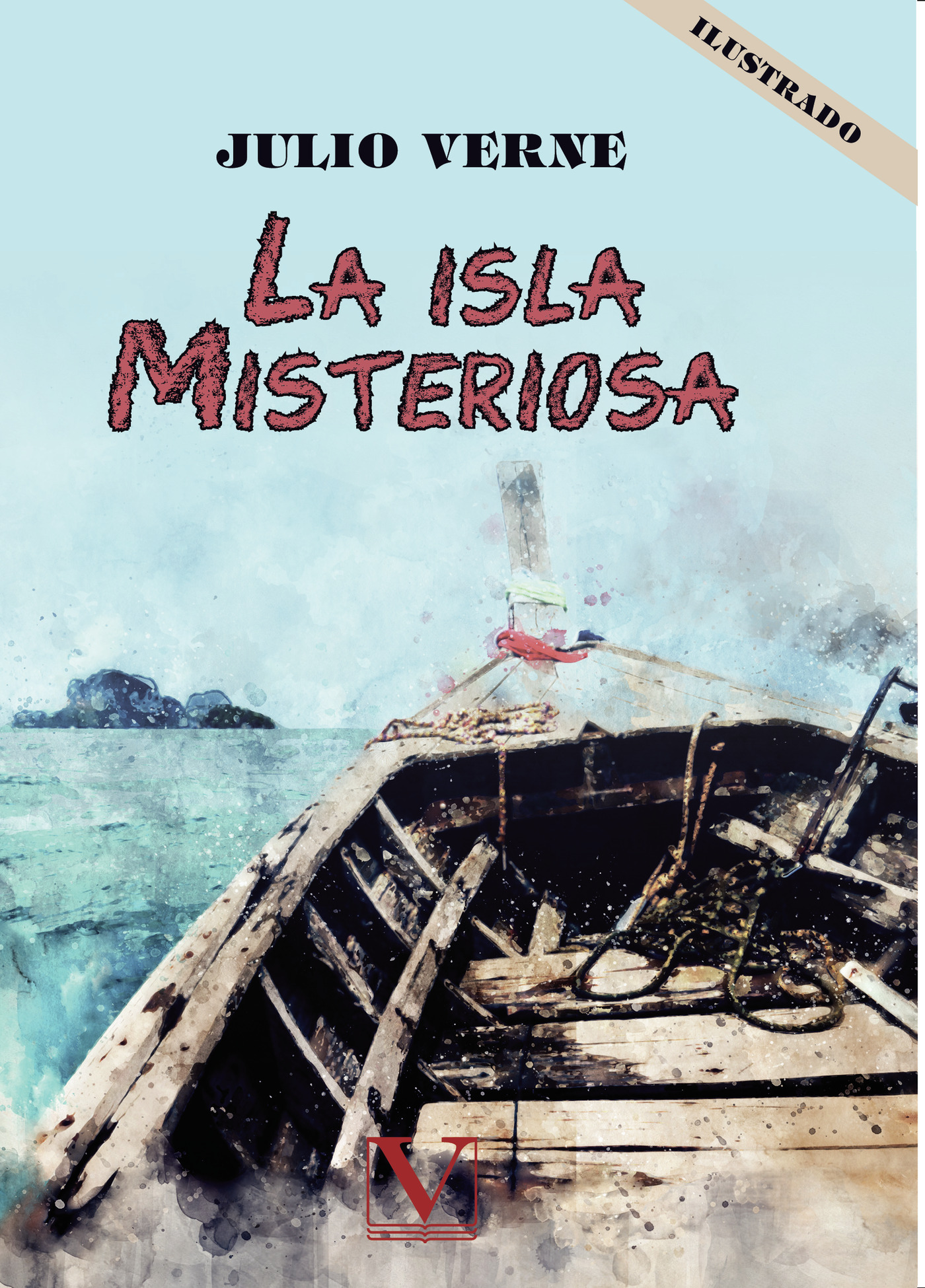 Portada de La isla misteriosa · Julio Verne