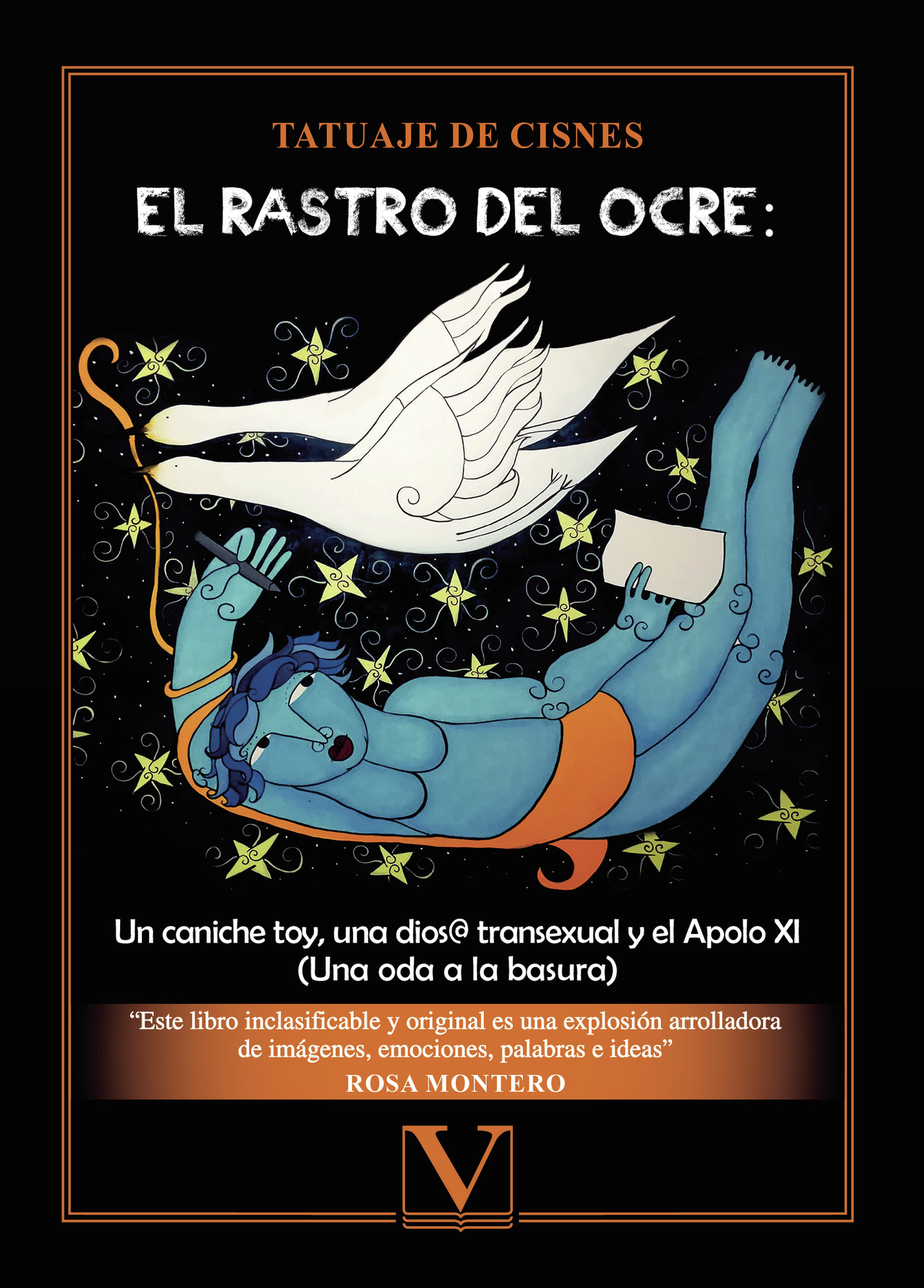 Portada de El rastro del ocre: un caniche toy, una dios@ transexual y el Apolo XI