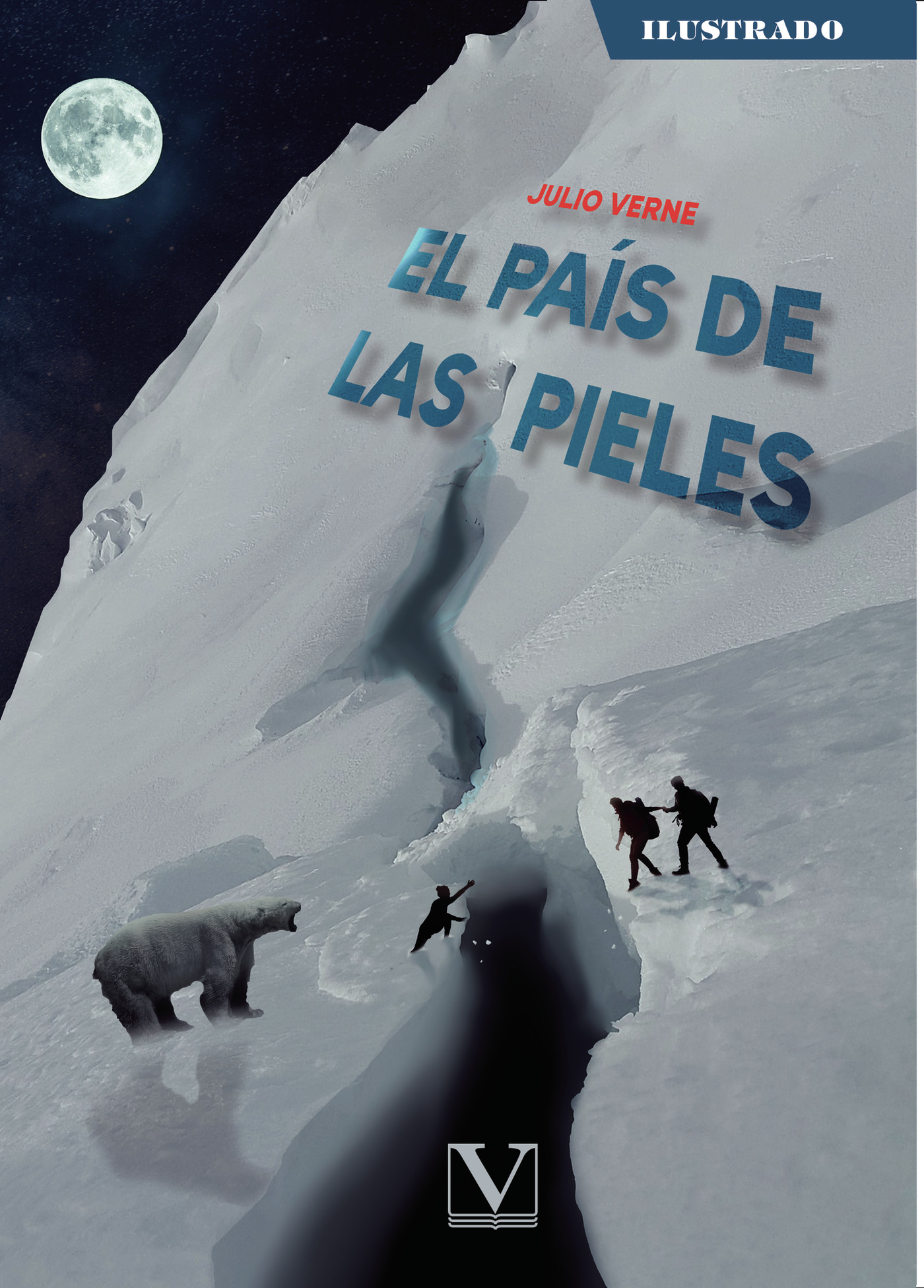 Portada de El país de las pieles · Julio Verne