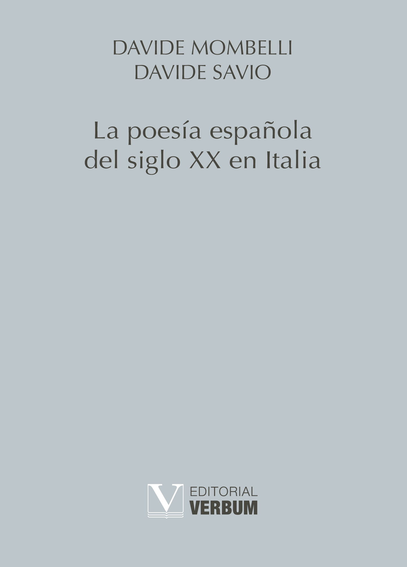 Portada de La poesía española del siglo XX en Italia