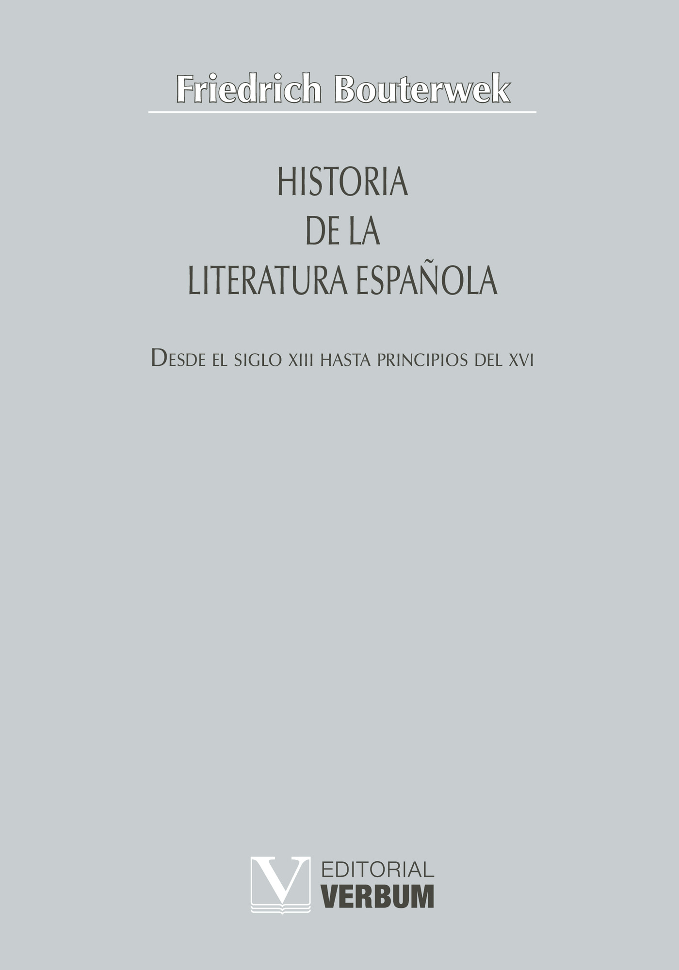 Portada de Historia de la literatura española
