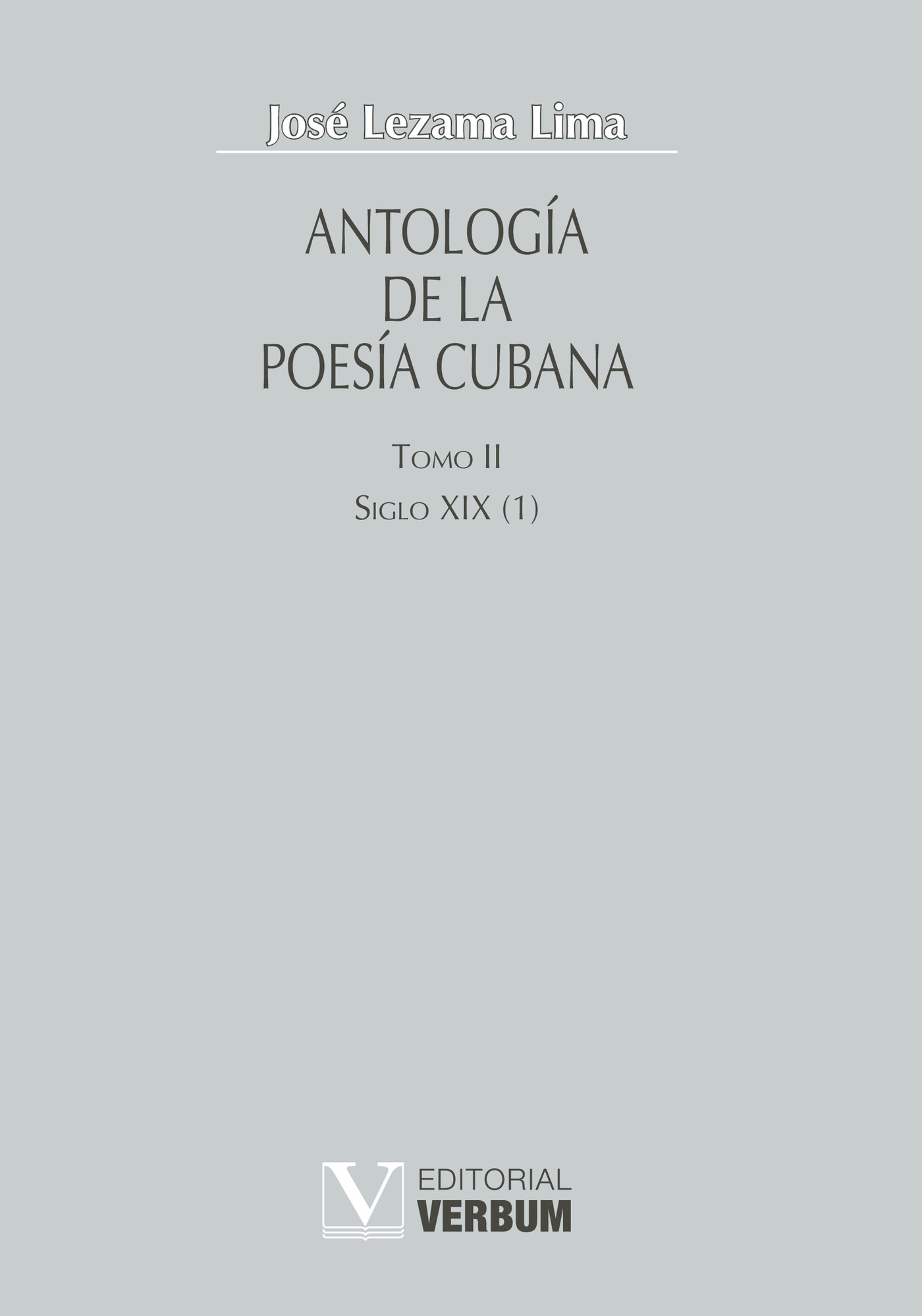Portada de Antología de la poesía cubana. Tomo II