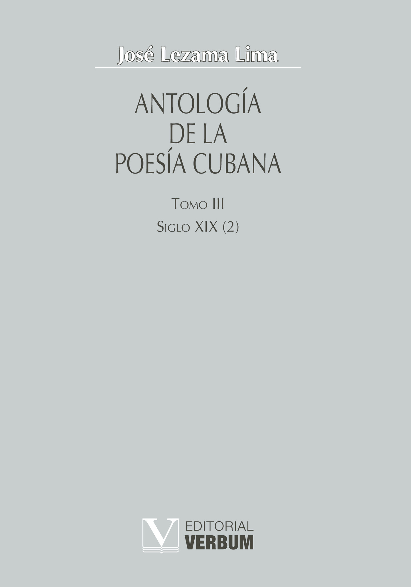 Portada de Antología de la poesía cubana. Tomo III
