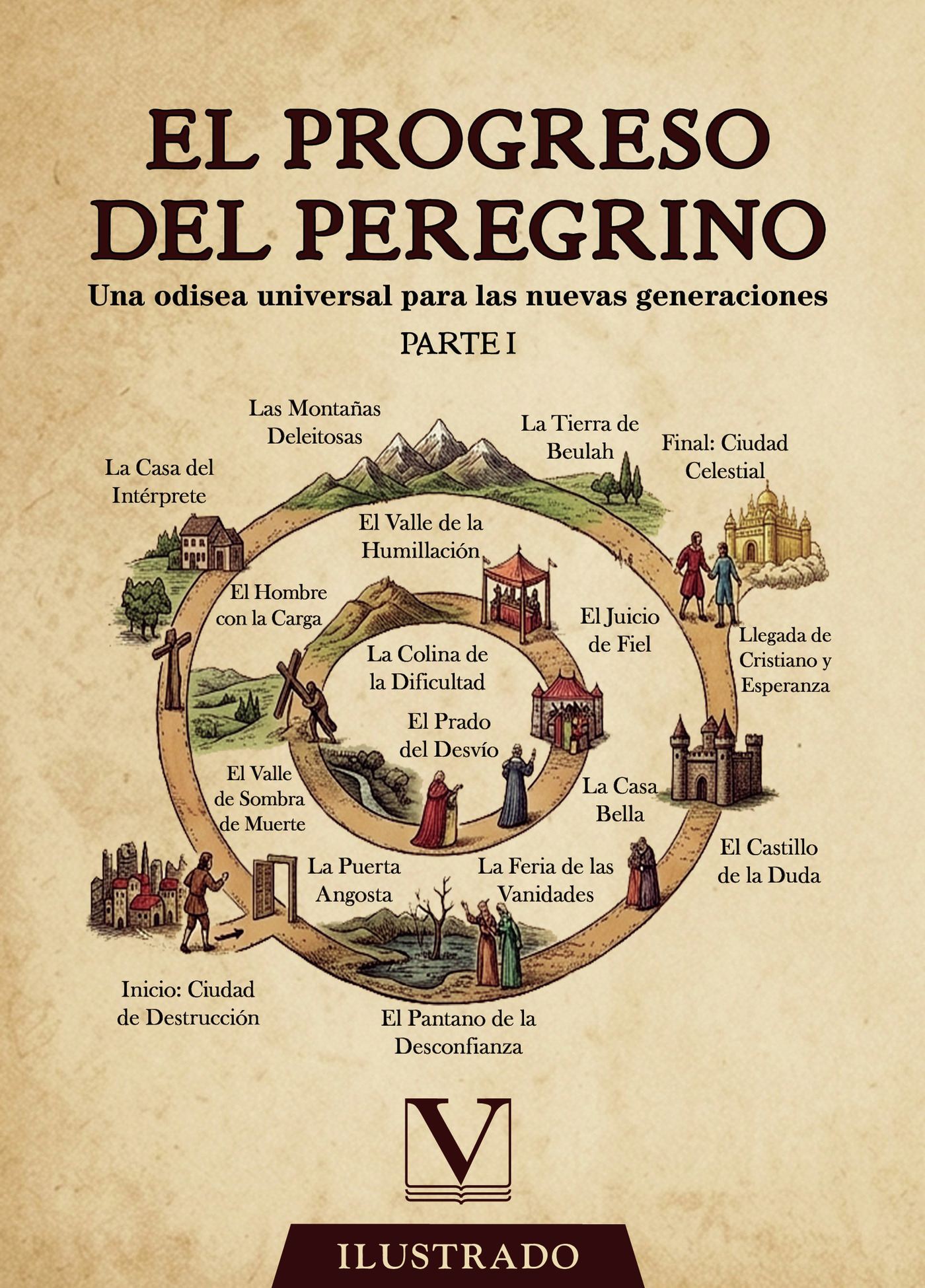 Portada de El progreso del peregrino · John Bunyan