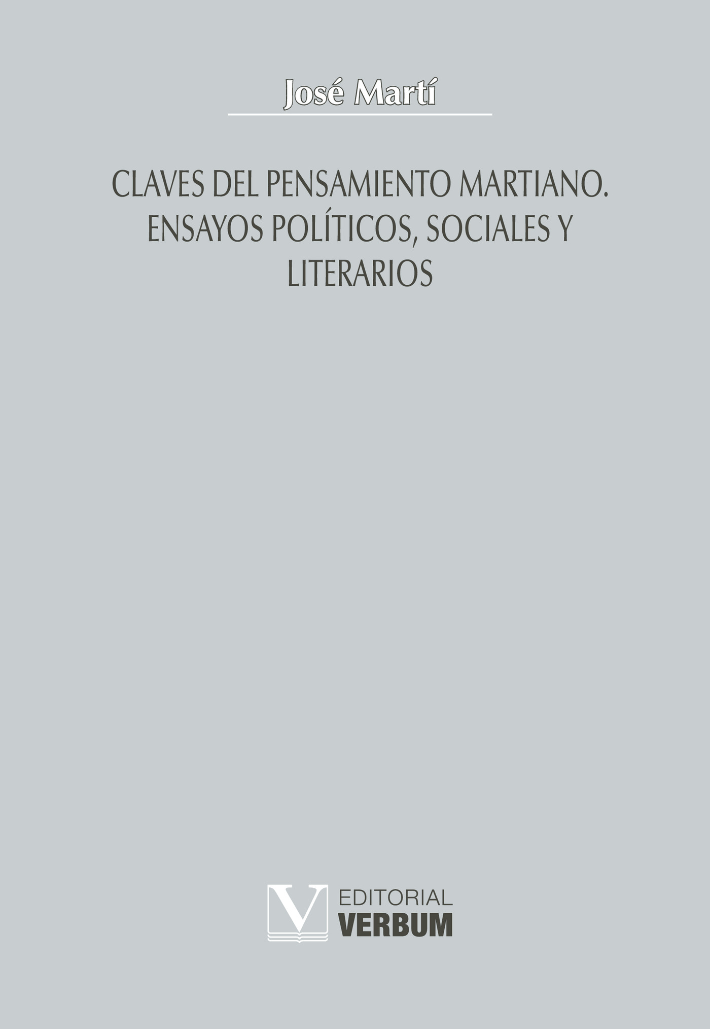 Portada de Claves del pensamiento martiano