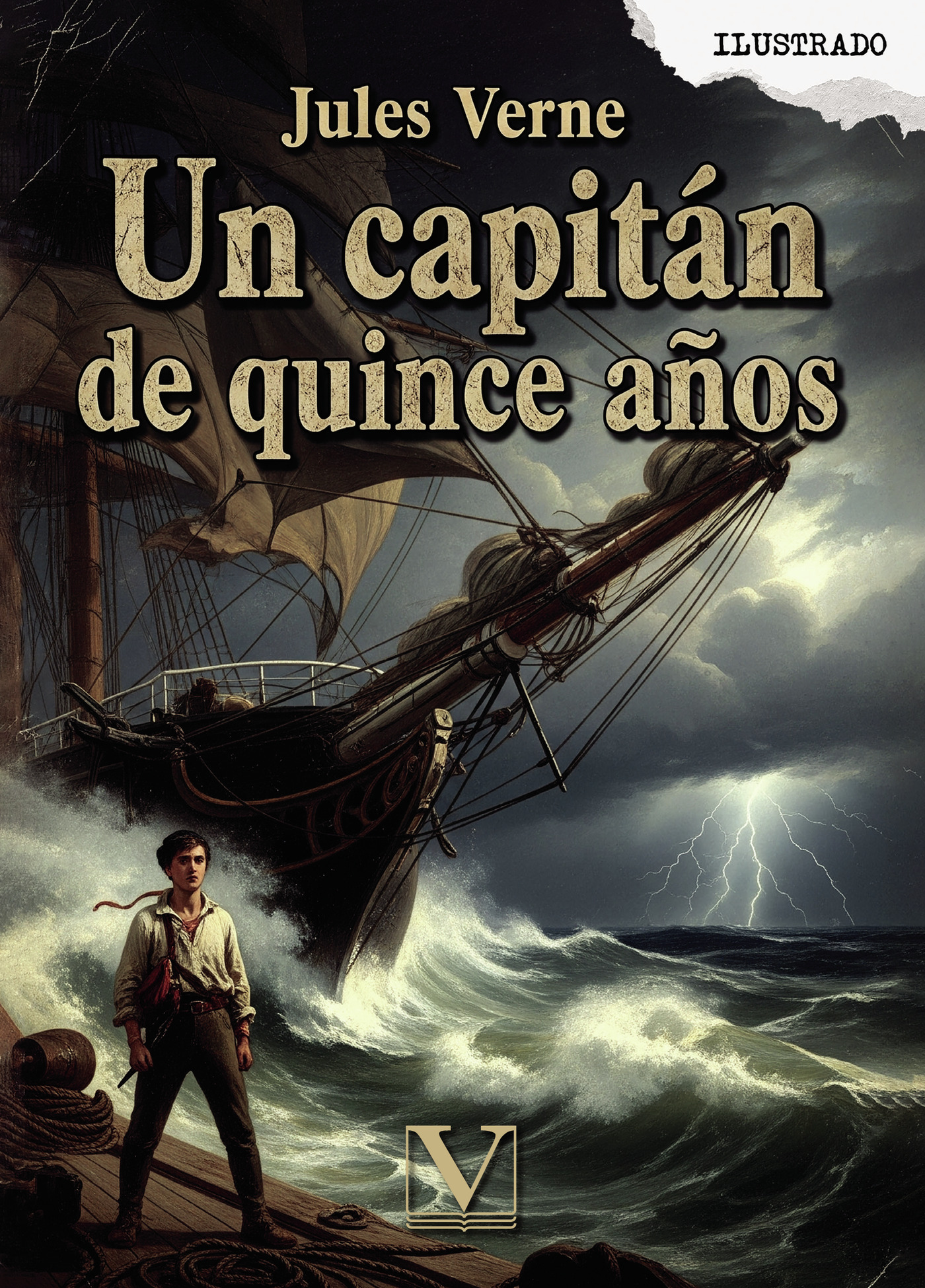 Portada de Un capitán de quince años · Julio Verne