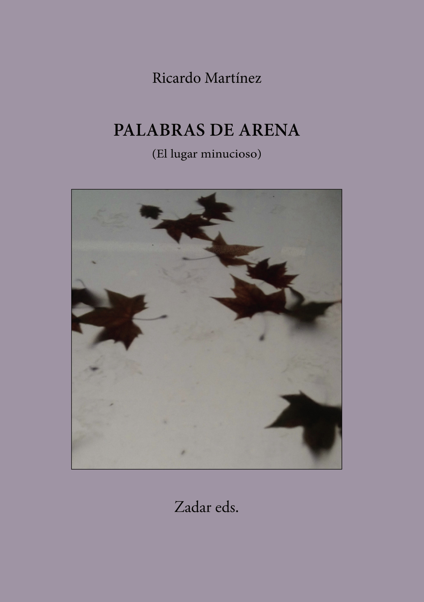 Portada de Palabras de arena