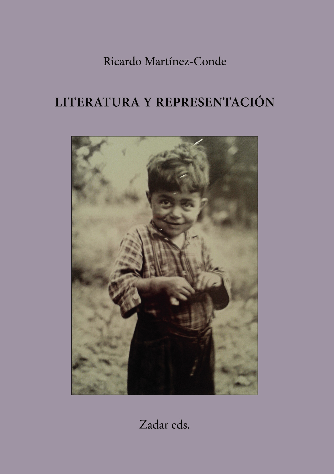 Portada de Literatura y representación · Editorial Zadar