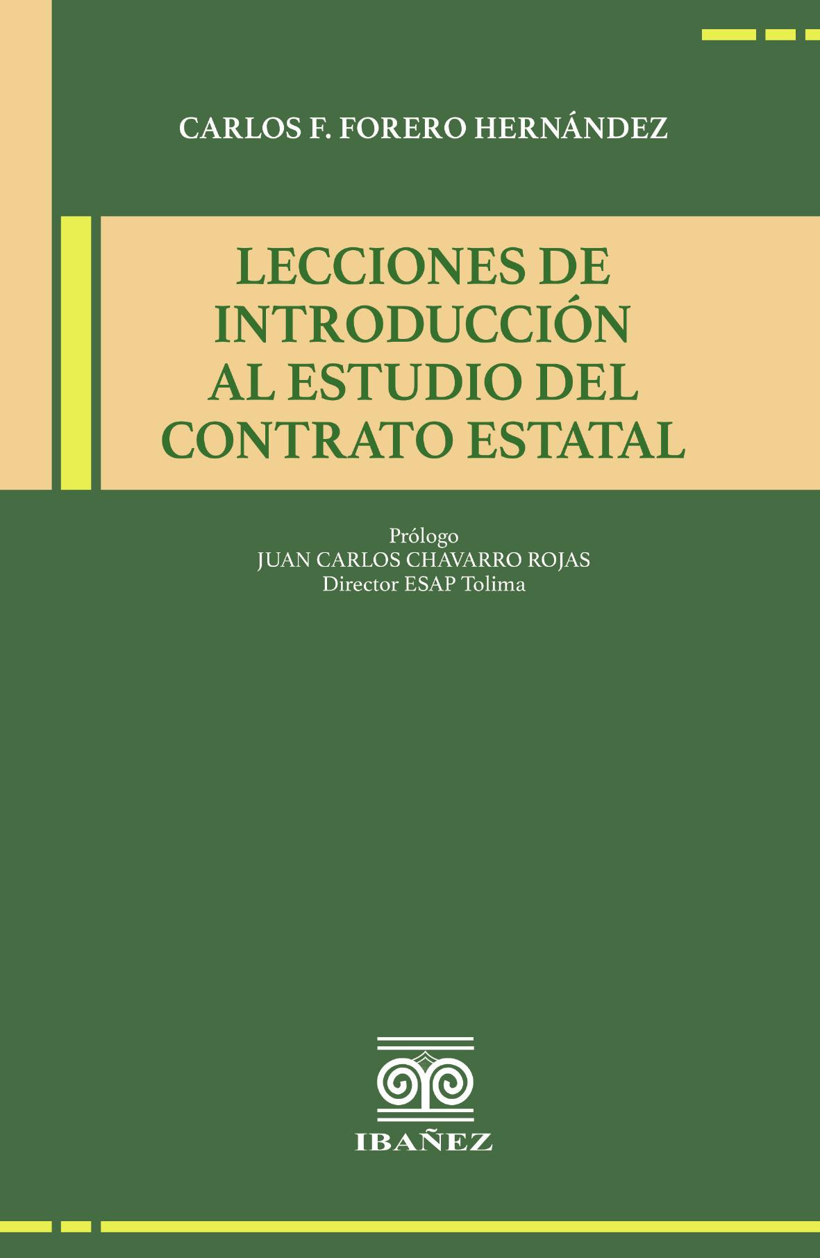 Portada de Lecciones de introducción al estudio del contrato estatal