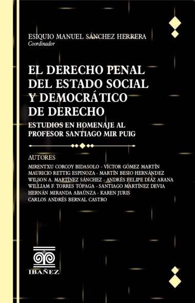 Portada de El derecho penal del estado social y democrático de derecho