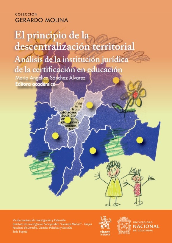 Portada de El principio de la descentralización territorial · María Angélica Sánchez Álvarez