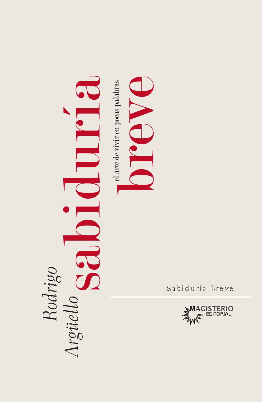 Portada de Sabiduría breve · Rodrigo Argüello G.