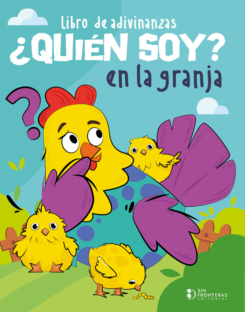 Portada de Libro de adivinanzas ¿quién soy? en la granja