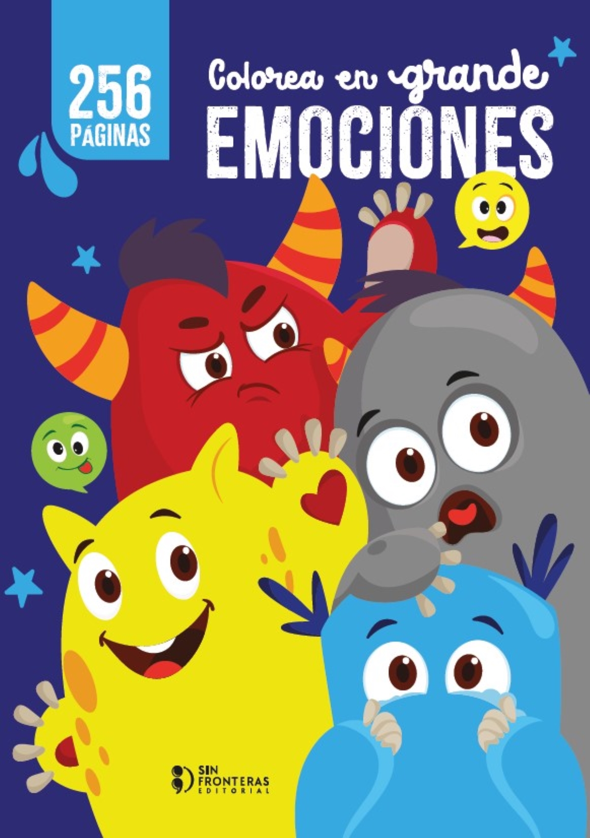 Portada de Colorea en grande emociones · Varios Autores
