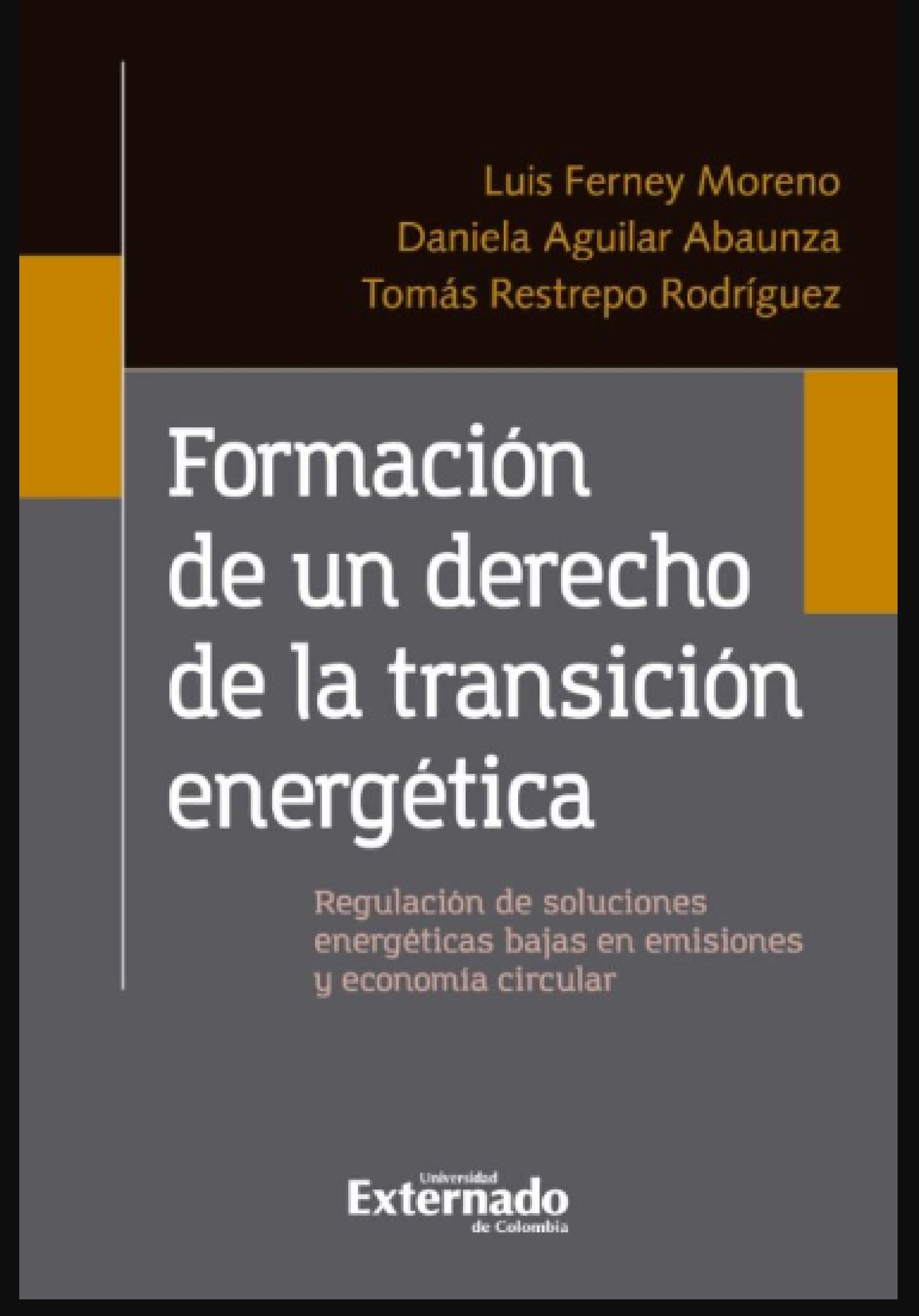 Portada de Formación de un derecho de la transición energética