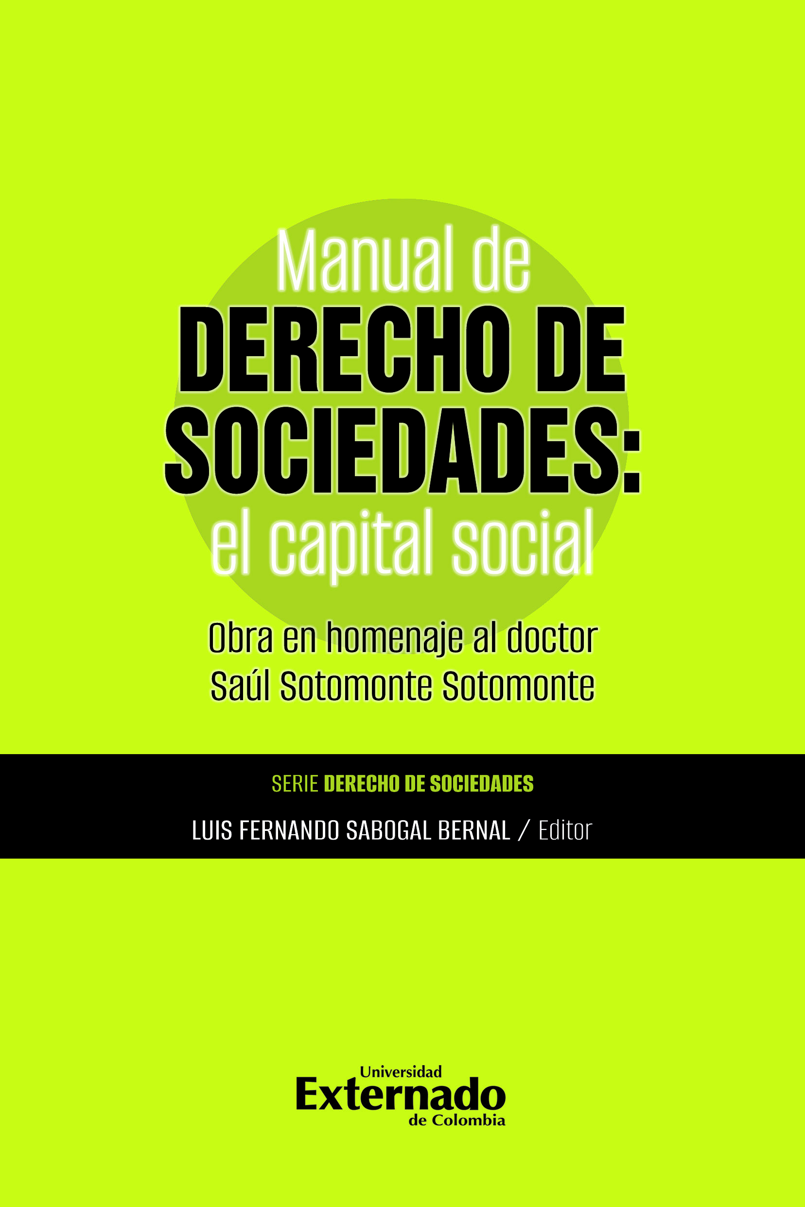Portada de Manual de Derecho de Sociedades
