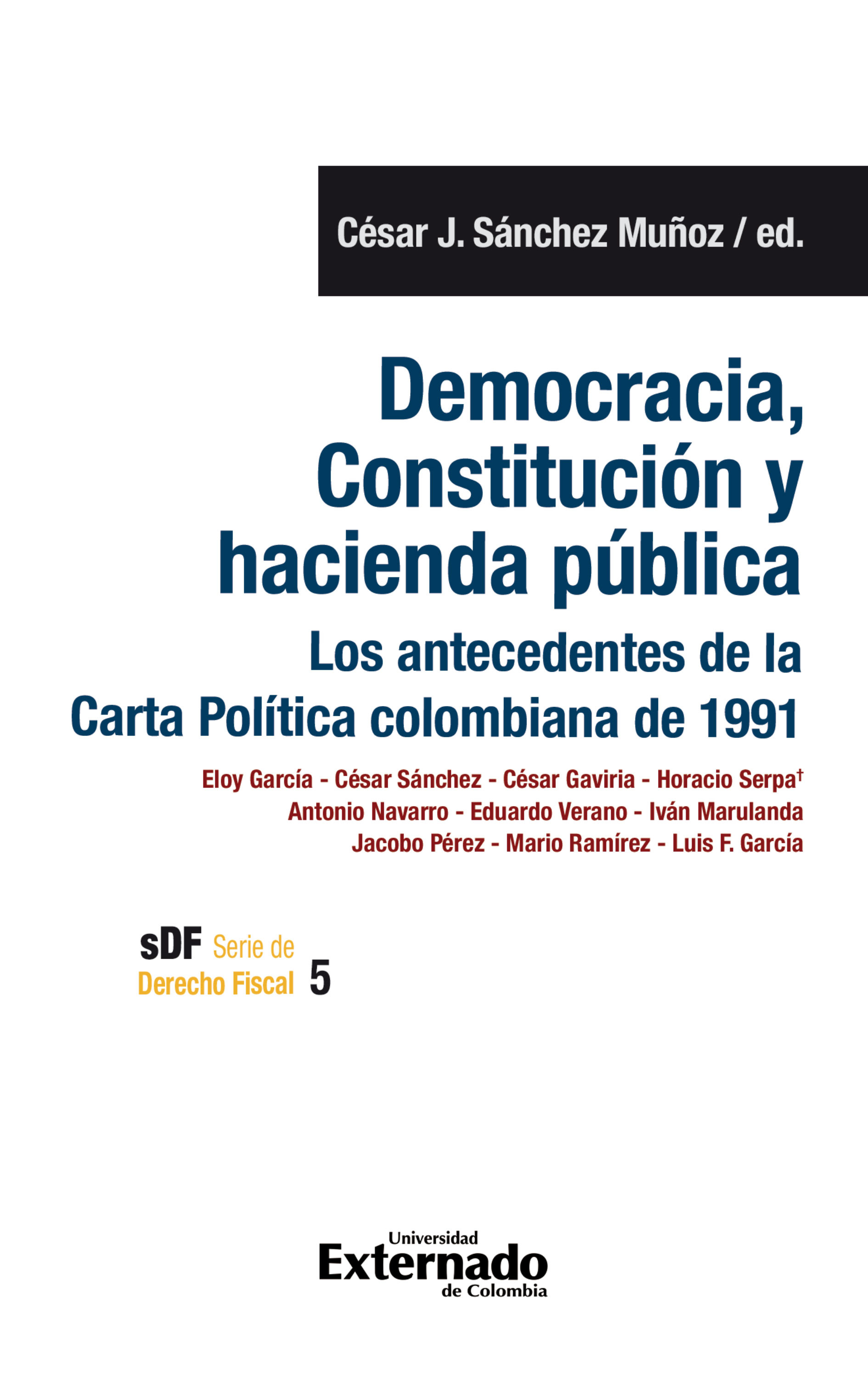 Portada de Democracia, constitución y hacienda pública