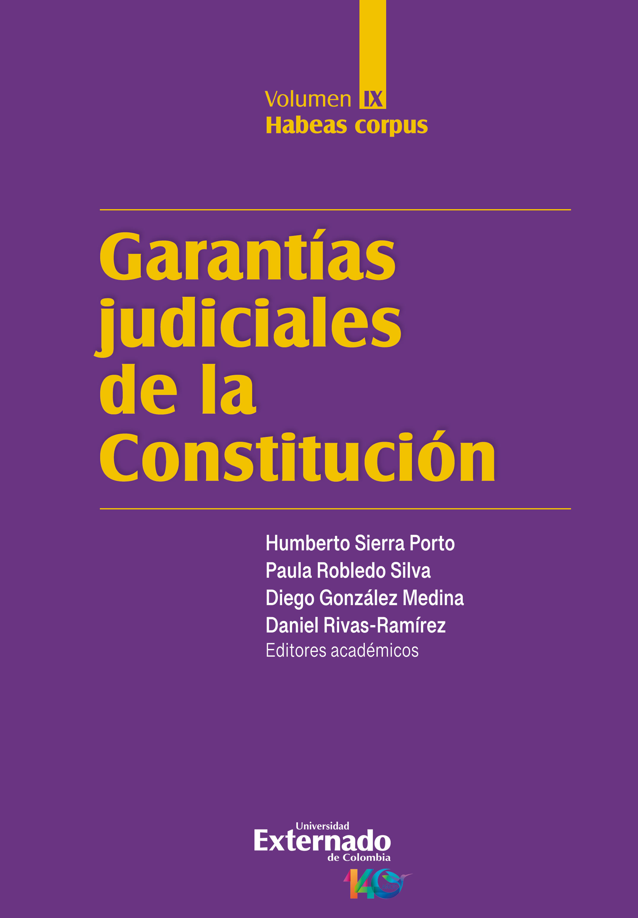 Portada de Garantías judiciales de la Constitución. Volumen IX, Habeas corpus