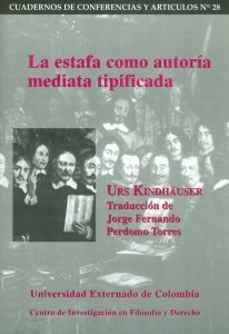 Portada de La estafa como autoría mediata tipificada (Cuadernos de conferencias y artículos No.28)