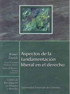 Portada de Aspectos de la fundamentación liberal en el derecho · Rainer Zaczyk