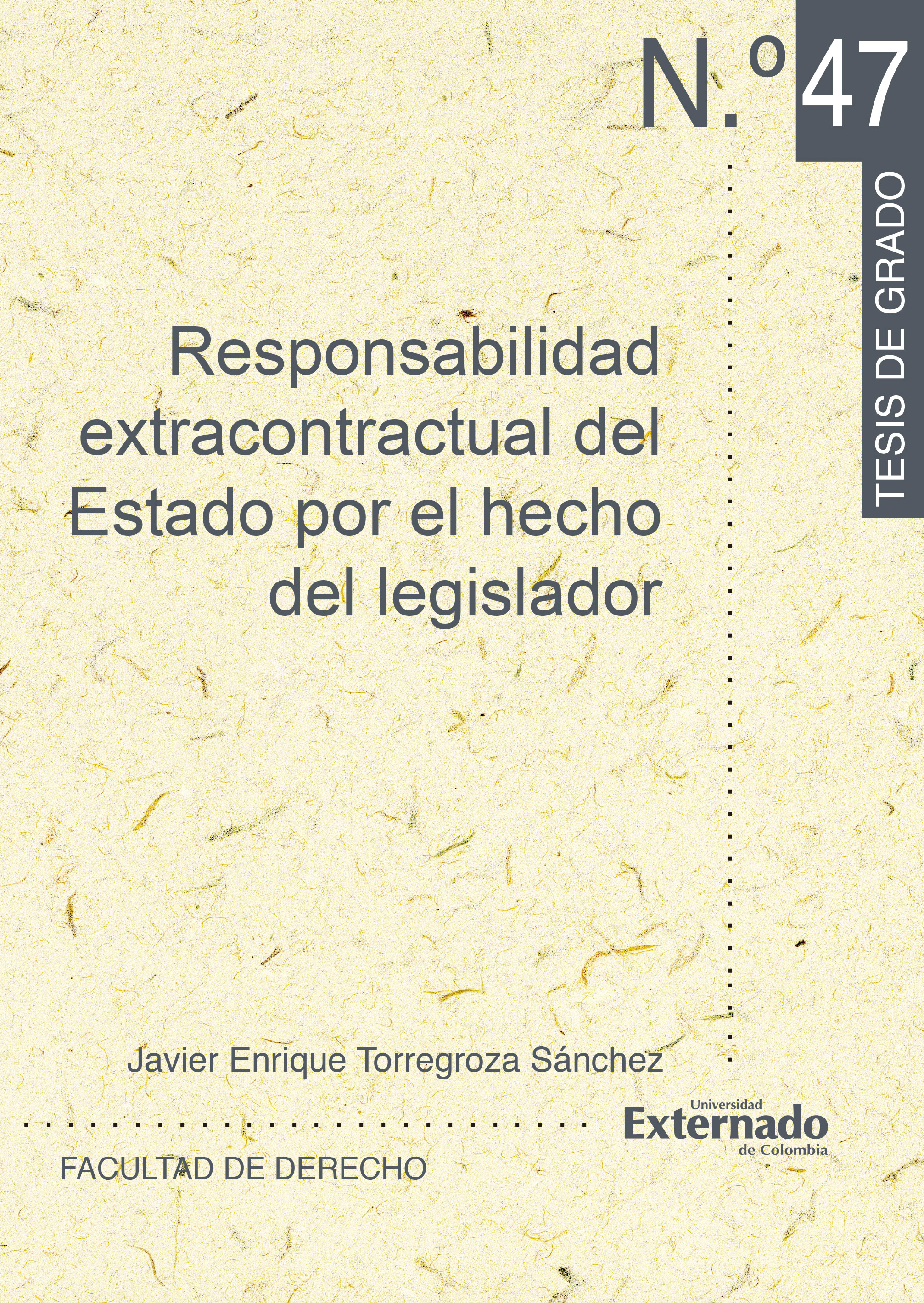 Portada de Responsabilidad extracontractual del Estado por el hecho del legislador