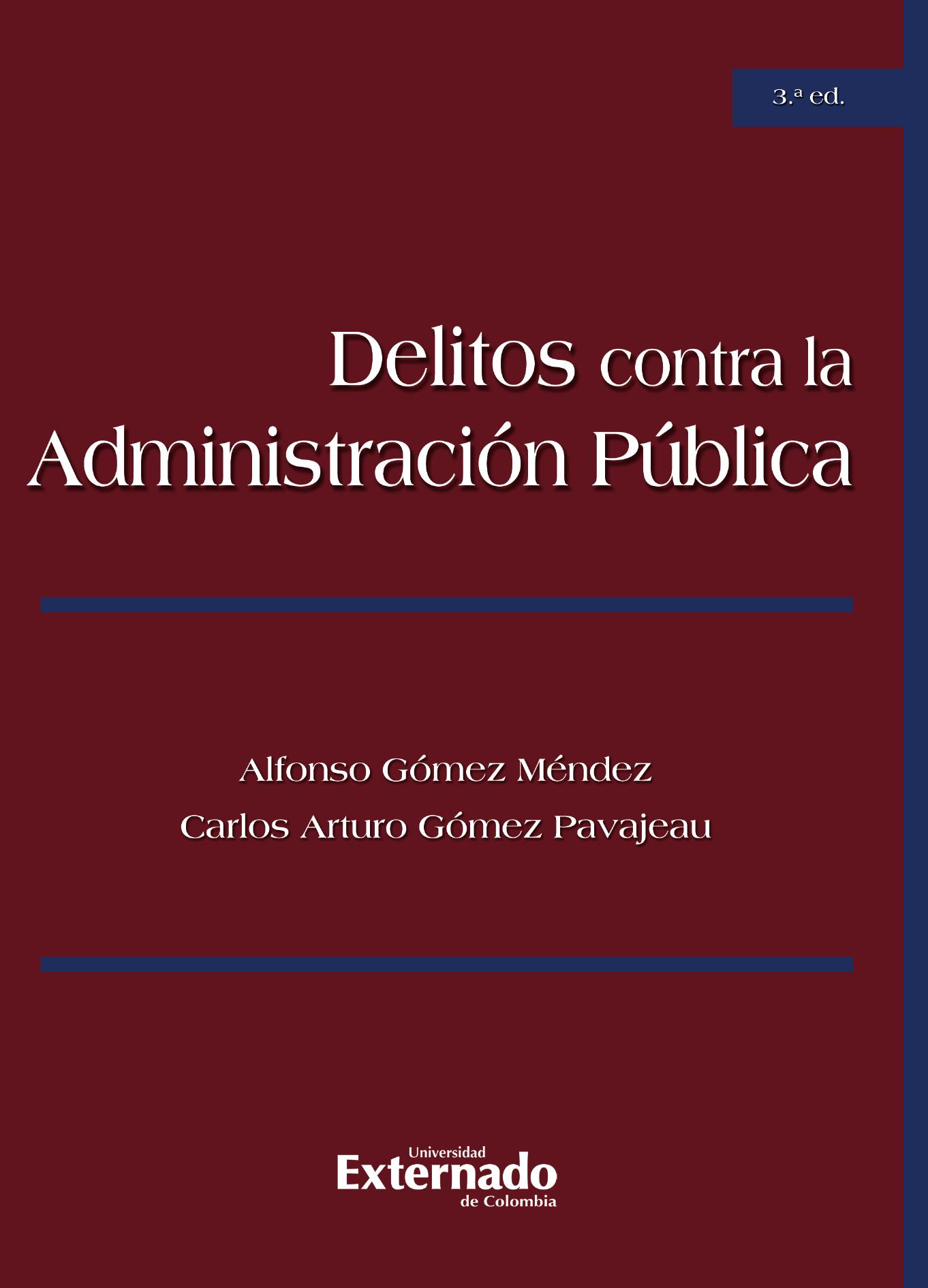 Portada de Delitos contra la Administración Pública