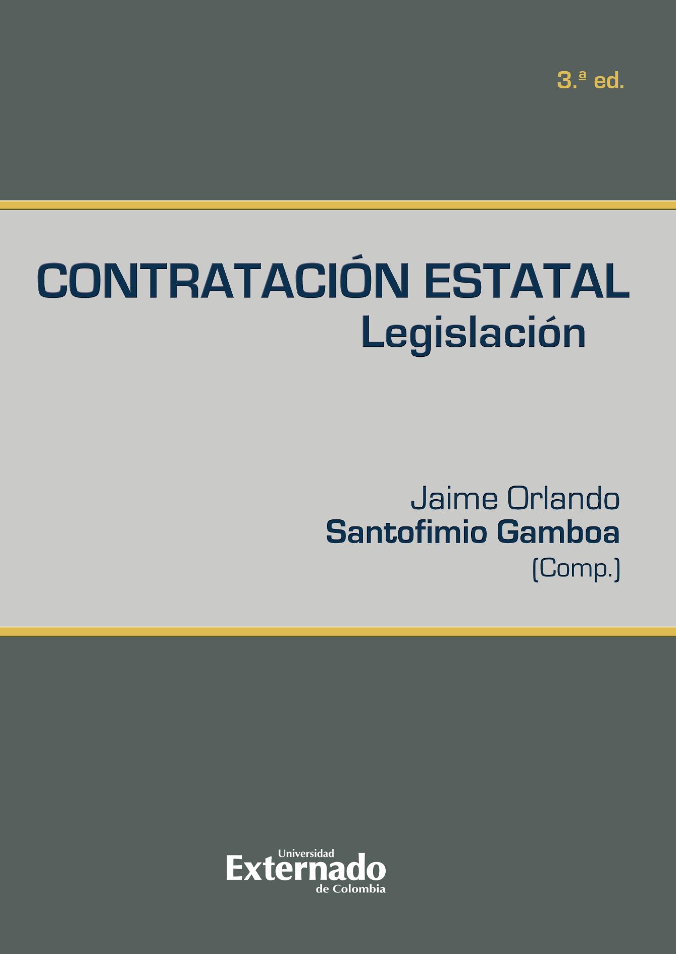 Portada de Contratación estatal. Legislación