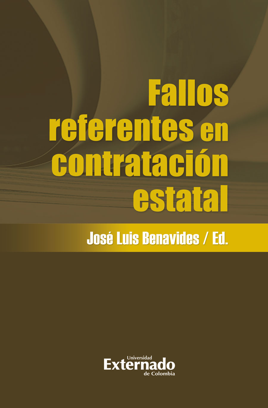 Portada de Fallos Referentes en Contratación Estatal · José Luis Benavides