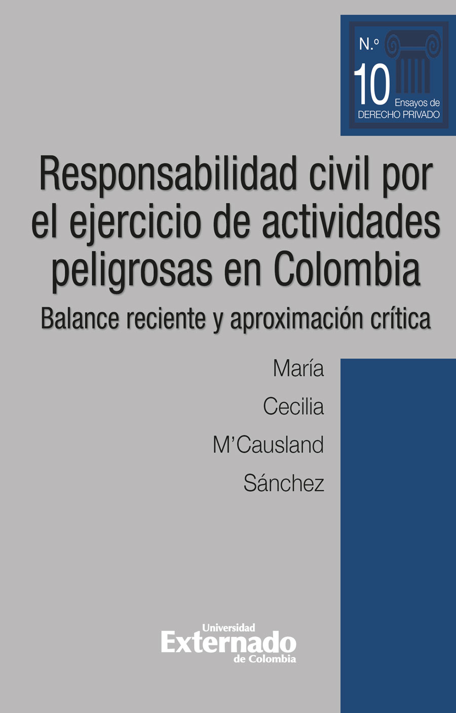 Portada de Responsabilidad civil por el ejercicio de actividades peligrosas en Colombia
