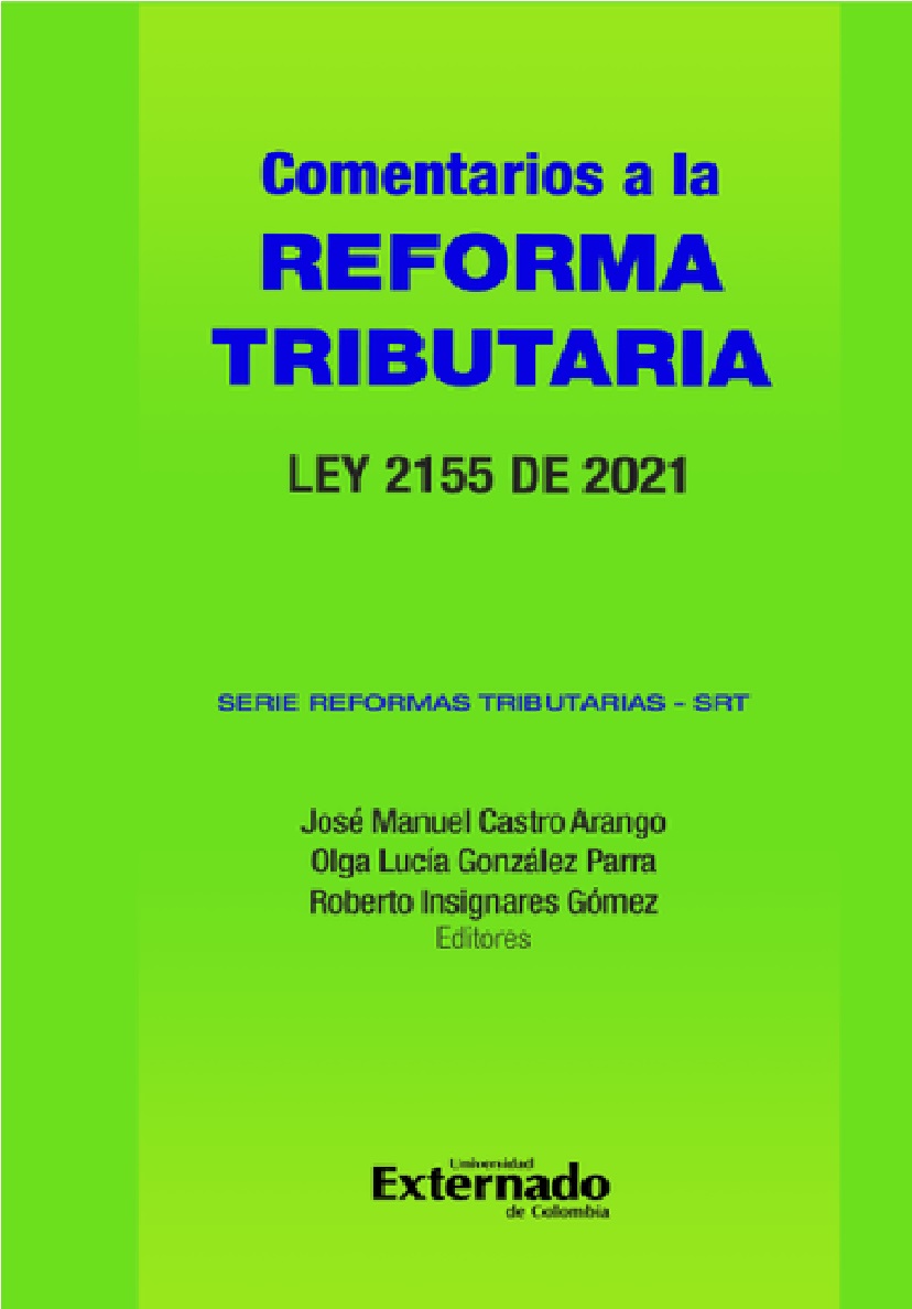 Portada de Comentarios a la reforma tributaria ley 2155 de 2021