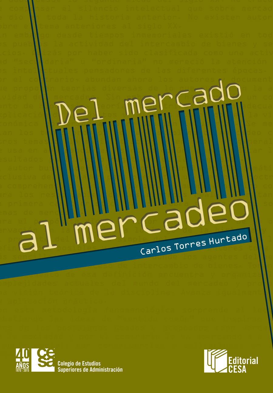Portada de Del Mercado al Mercadeo