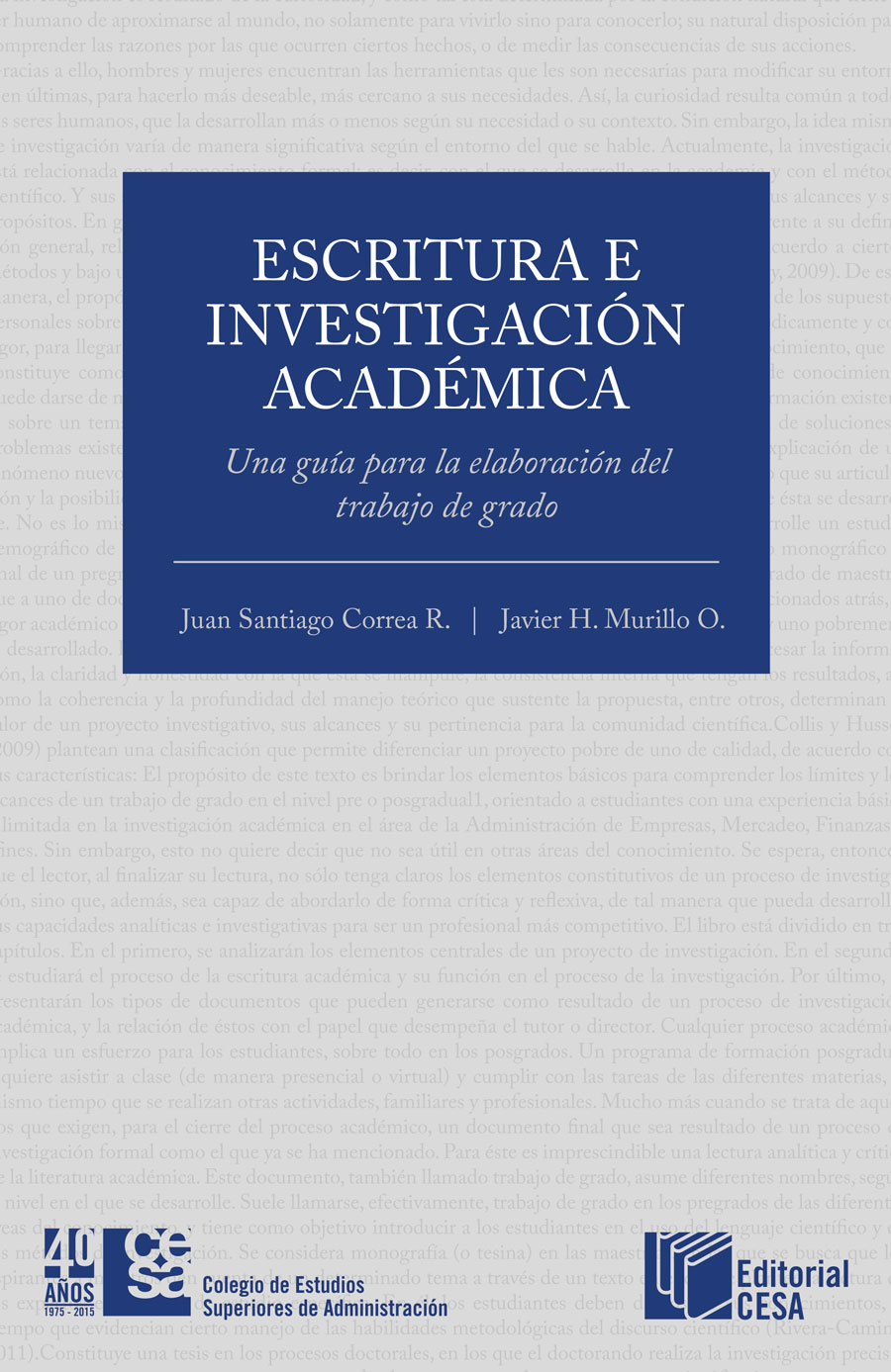 Portada de Escritura e Investigación Académica 2 edición