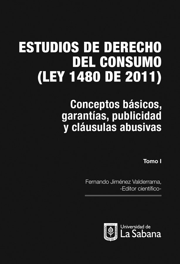 Portada de Estudios de derecho del consumo (Ley 1480 de 2011). Tomo I