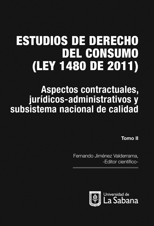 Portada de Estudios de derecho del consumo (Ley 1480 de 2011). Tomo II